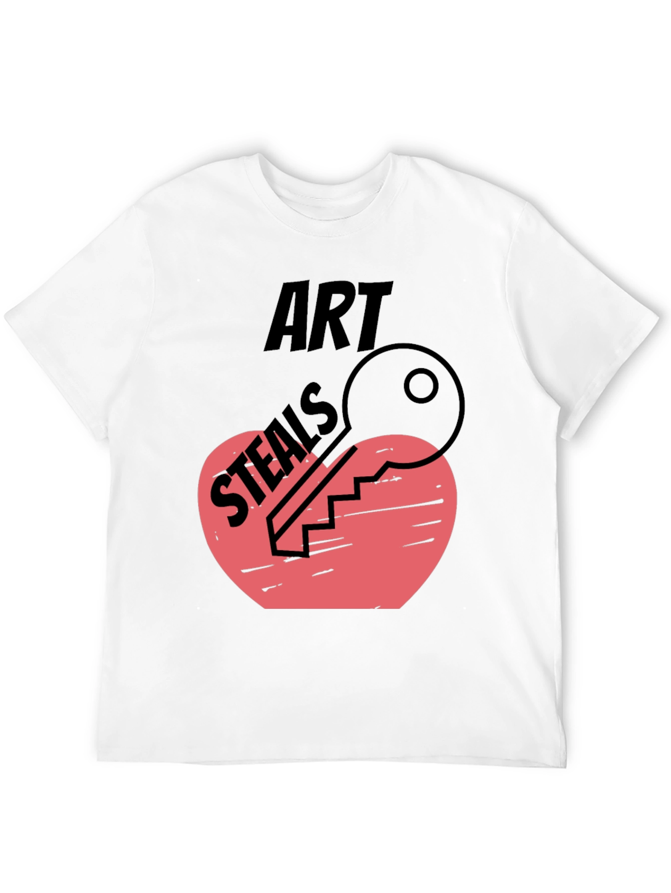 Black Art Steals Heart Key Graphic Tee view 12