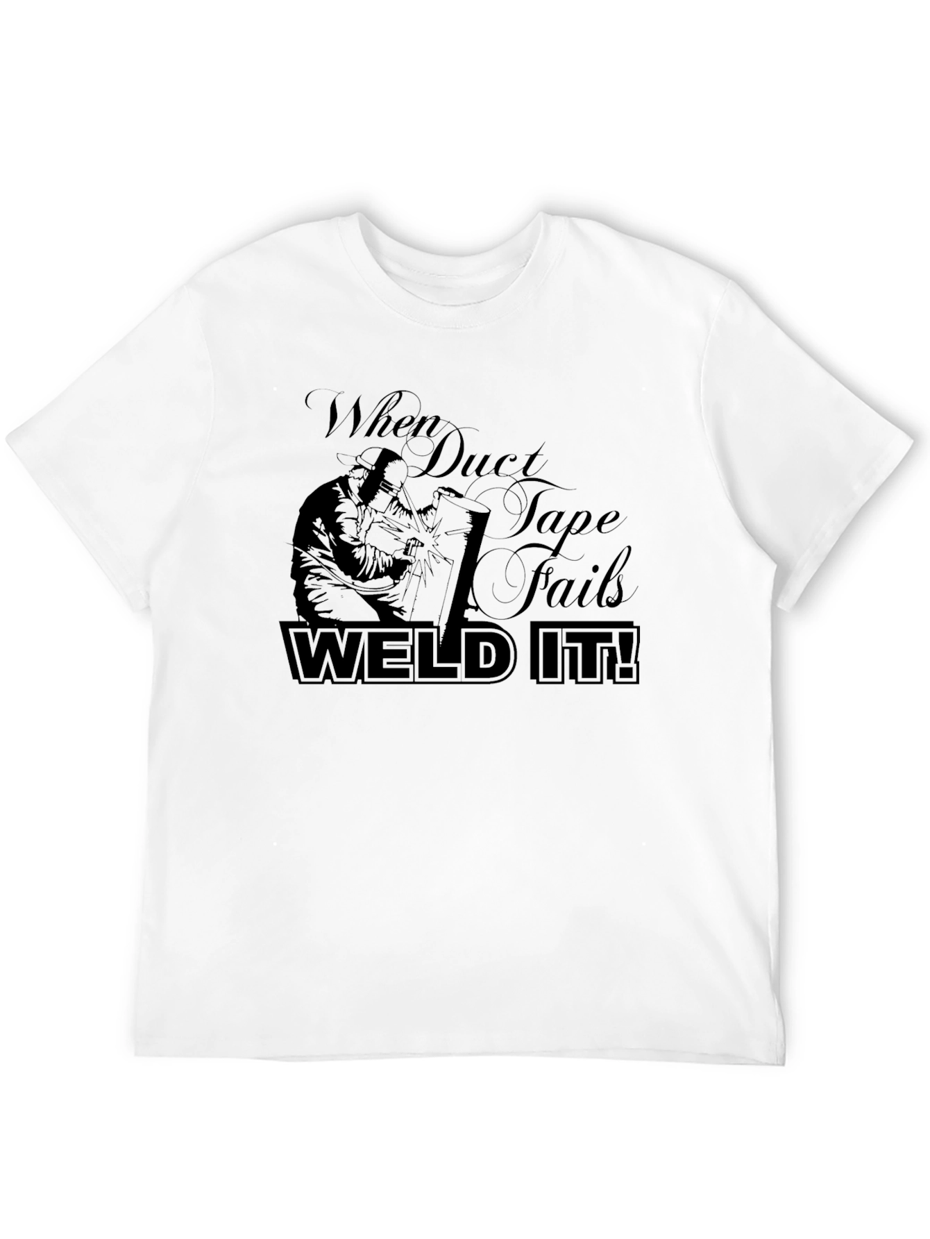 Black Weld It! Black Graphic T-Shirt - Duct Tape Fails view 12
