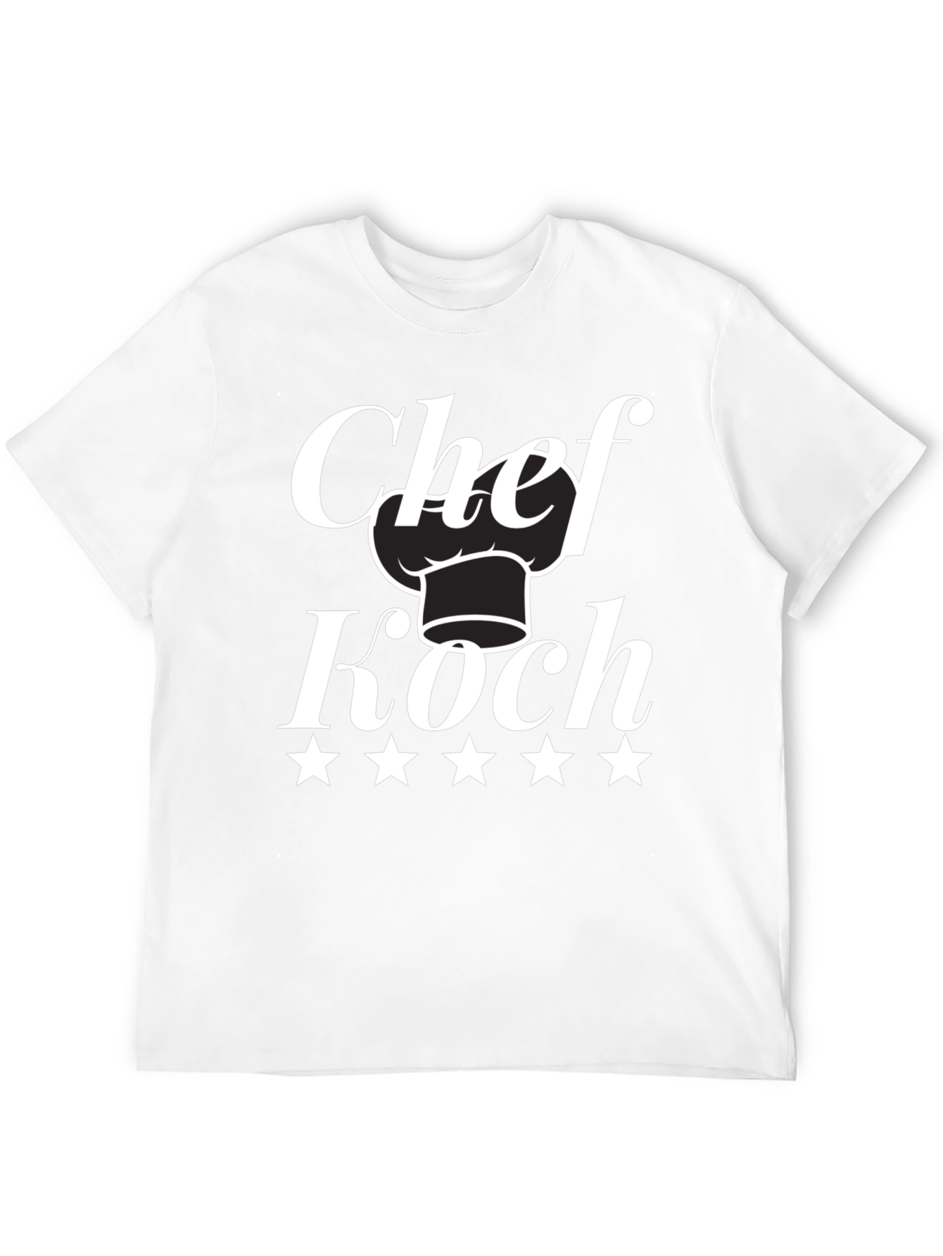 Black Chef Koch T-Shirt - Five Star Design view 12