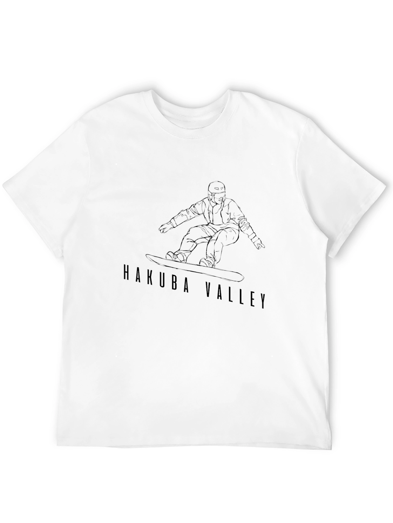 Black Hakuba Valley Snowboarder Tee - Black view 12