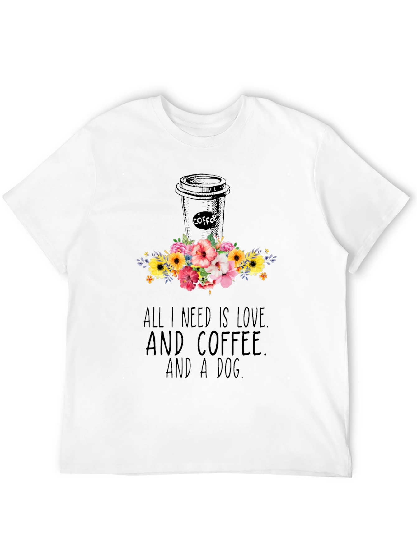 Black Love, Coffee, & Dog T-Shirt view 12