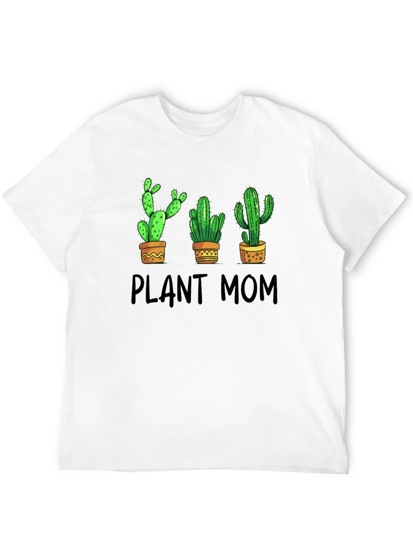 Black Plant Mom Cactus Graphic T-Shirt view 12