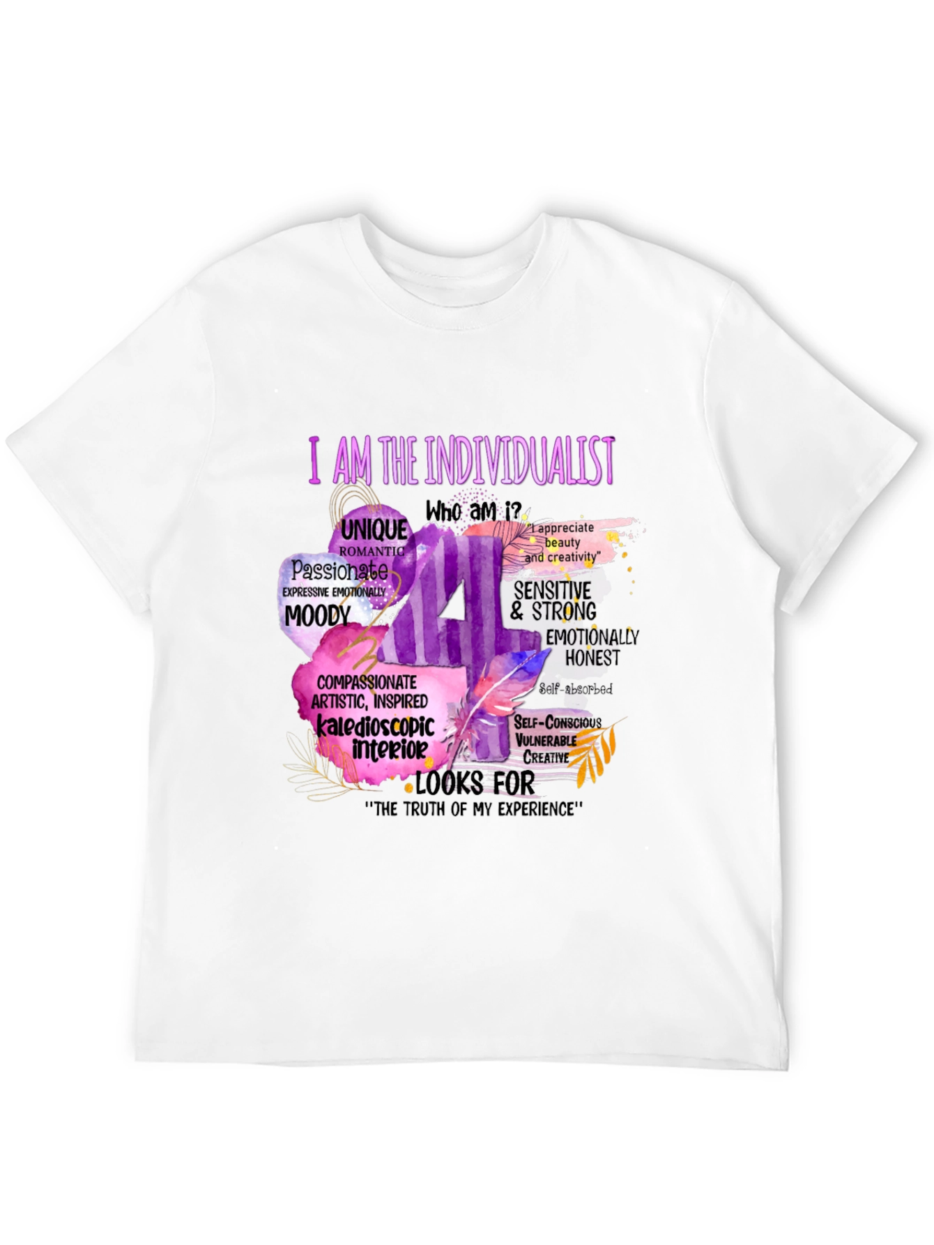 Black Individualist Graphic T-Shirt - Express Yourself! view 12