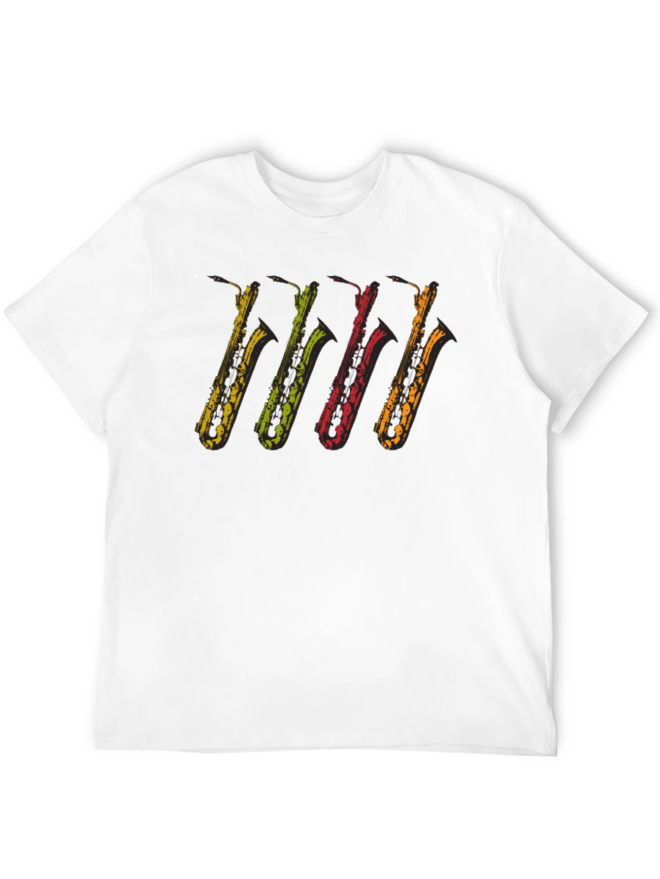 Black Cool Saxophones Black T-Shirt | Music Lover Tee view 12