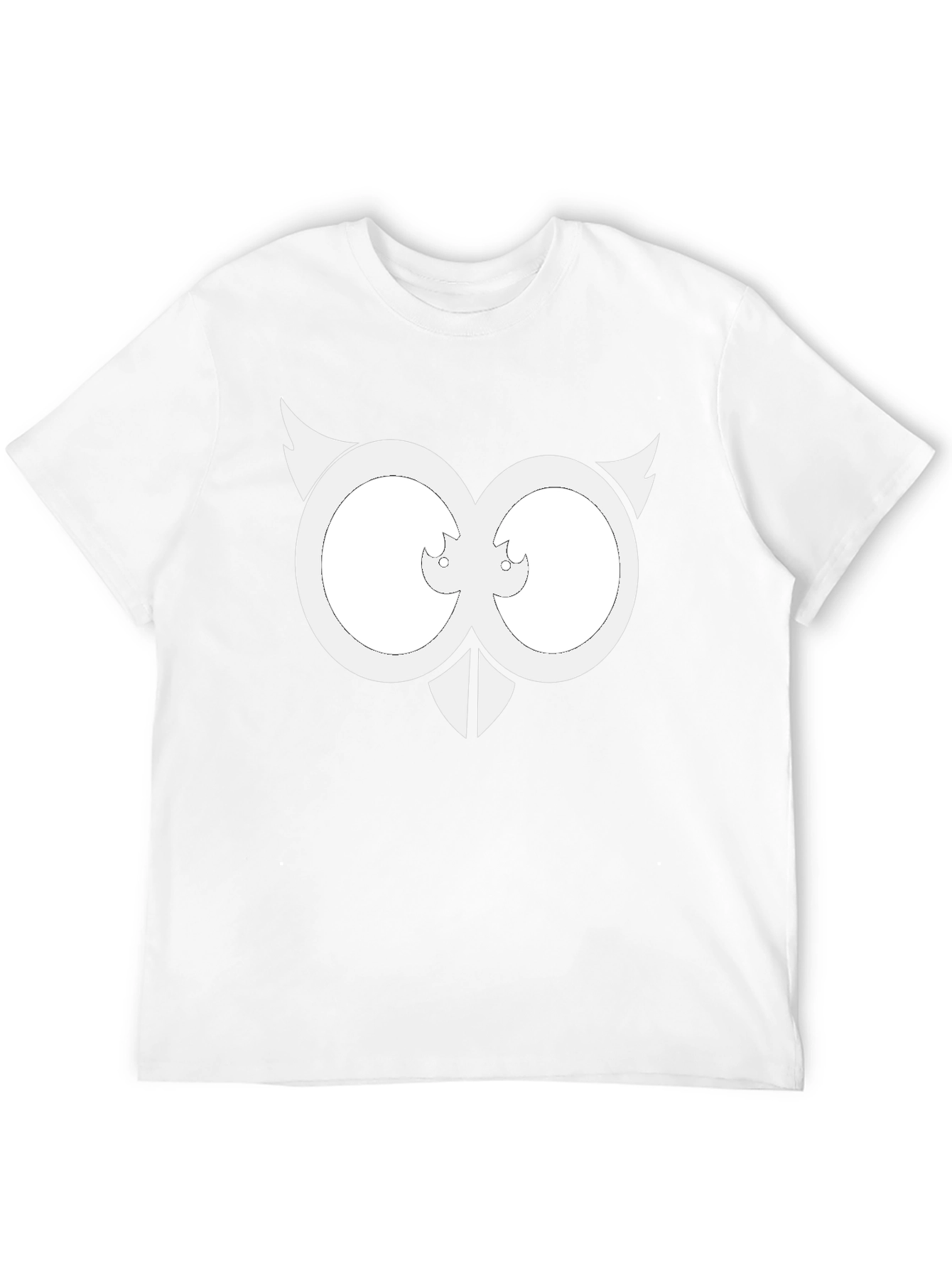 Black Cool Owl Eyes Graphic Black T-Shirt view 12