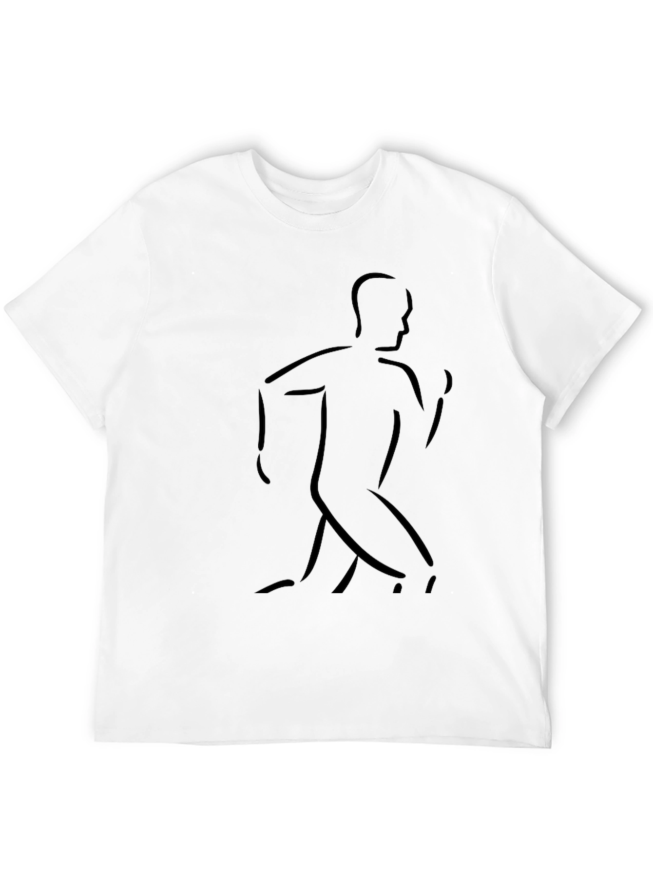 Black Men's Running Silhouette Graphic Tee - Black view 12