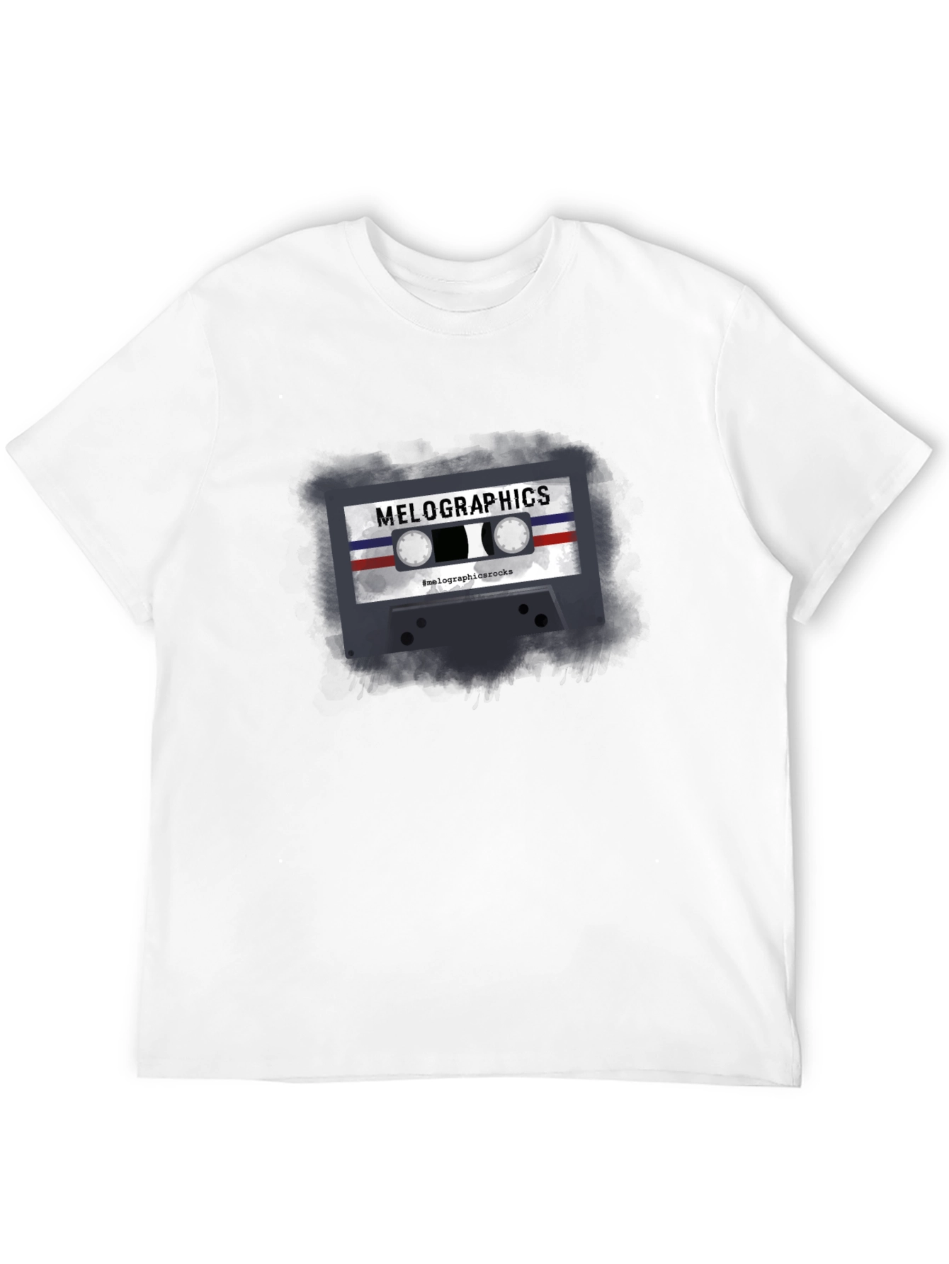 Black Retro Cassette Tape Graphic T-Shirt view 12