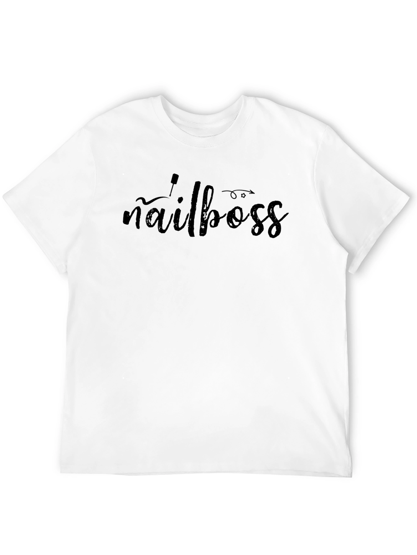 Black Nail Boss T-Shirt - Black Crew Neck view 12