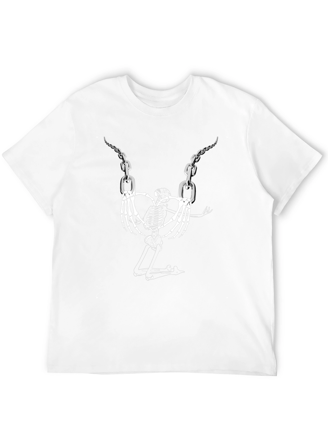 Black Skeleton Swing T-Shirt - Dark Humor Tee view 12