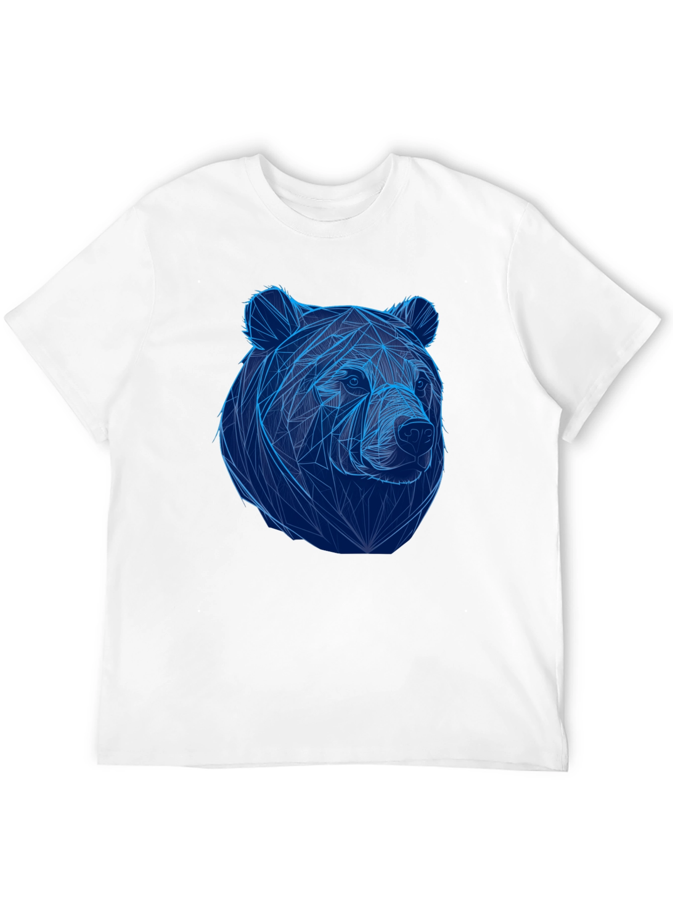 Black Geometric Bear Graphic Tee - Cool Animal Design view 12