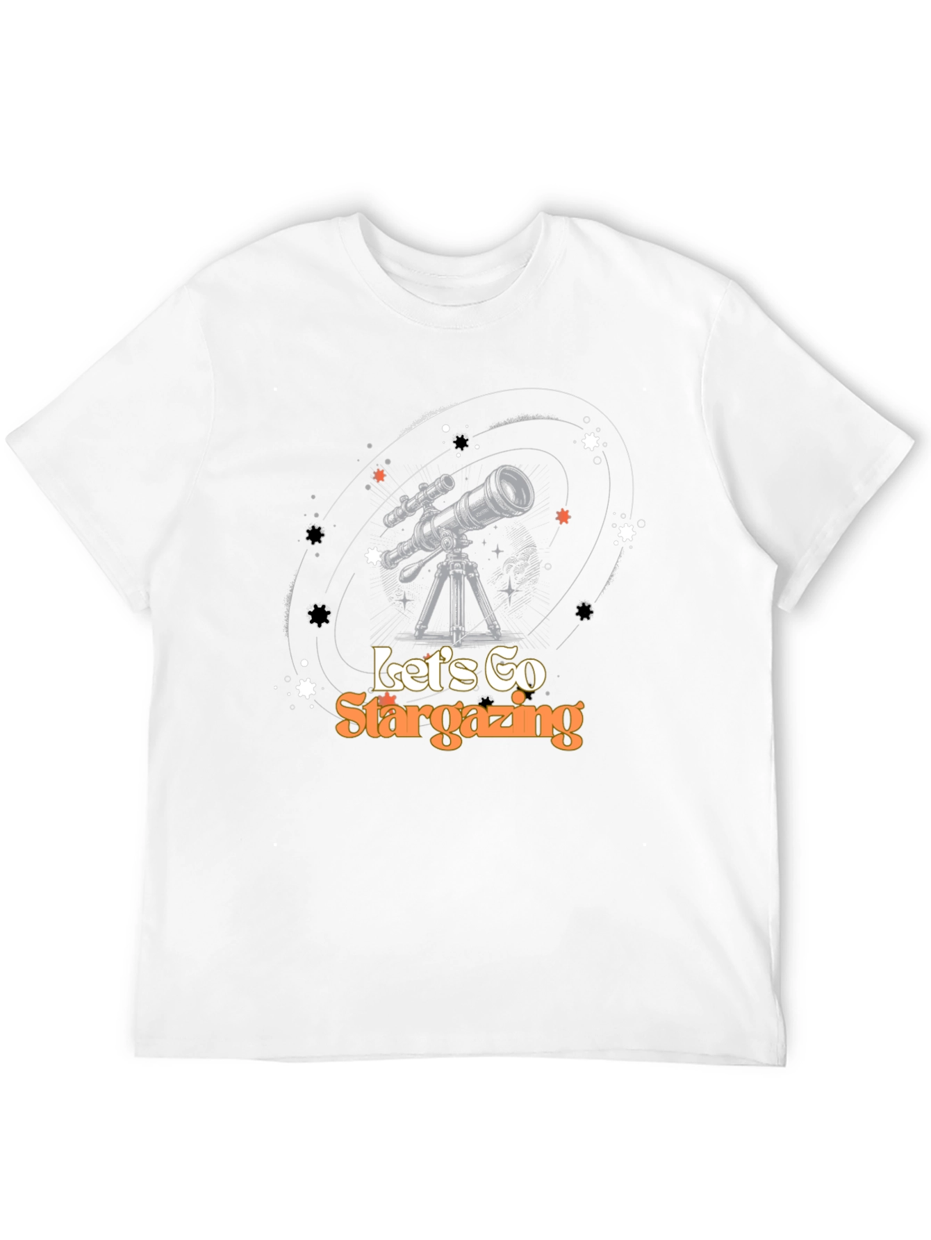 Black Stargazing Graphic Tee - Astronomy Lover Shirt view 12
