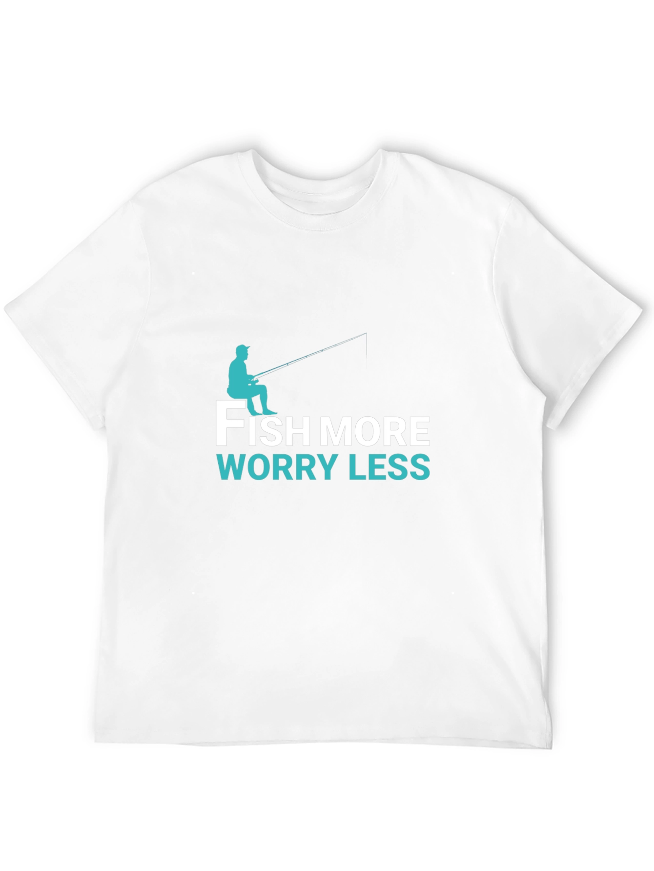 Black Fish More Worry Less T-Shirt - Angler Tee view 12