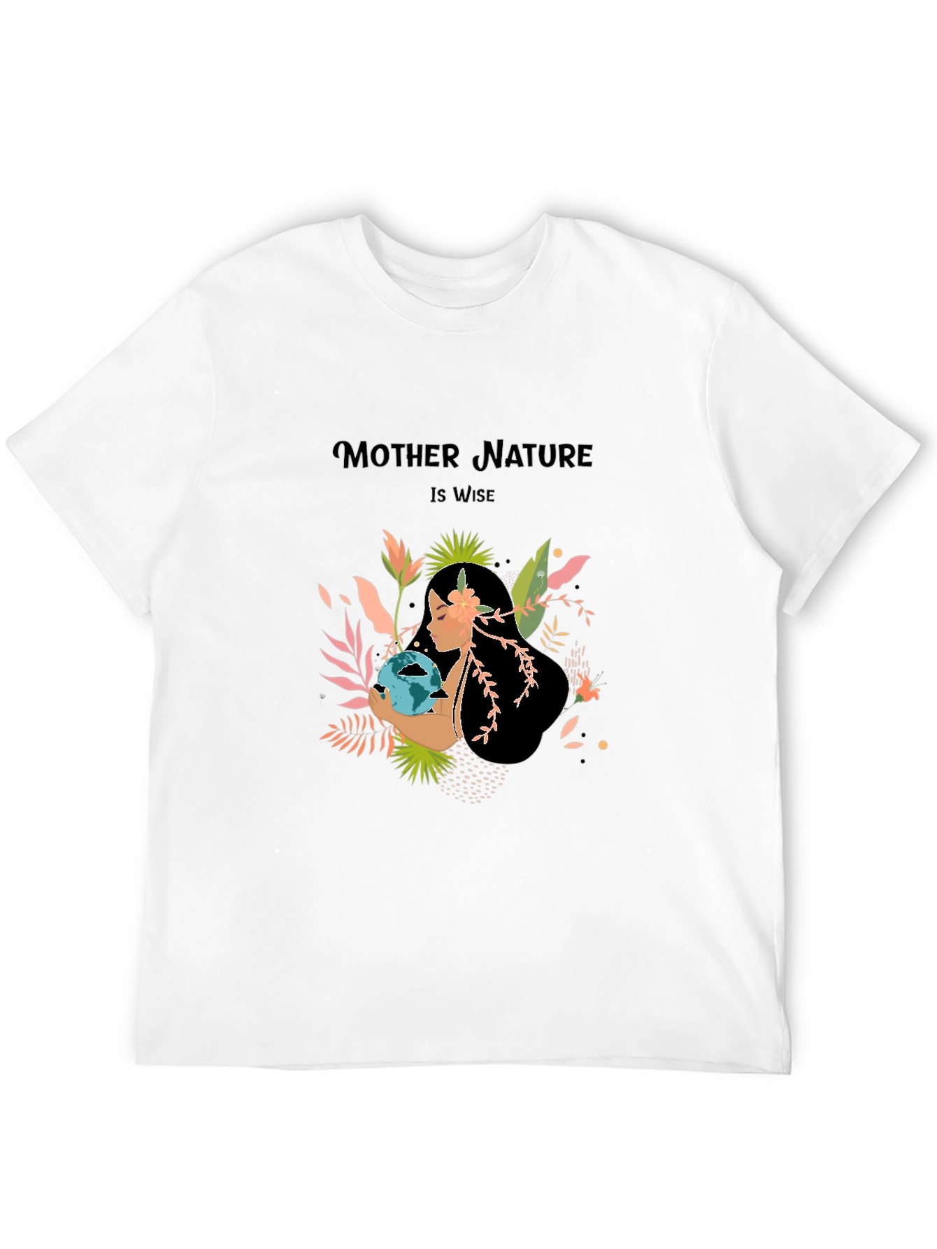 Black Mother Nature T-Shirt - Earth Day Apparel view 12