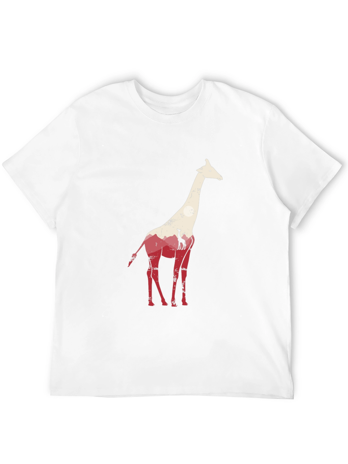 Black Giraffe Graphic Tee - Unique Animal Silhouette T-Shirt view 12