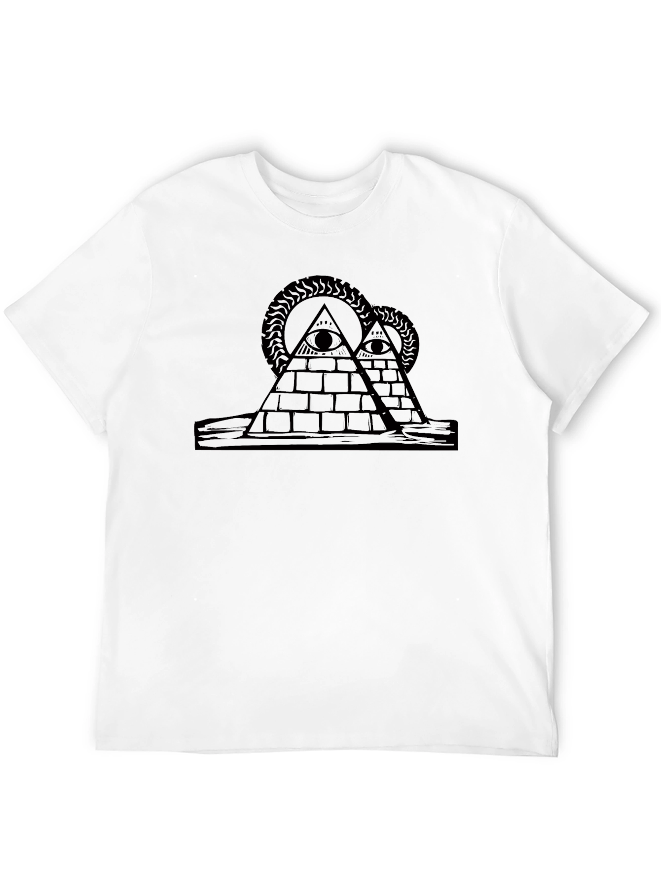 Black Illuminati Pyramid T-Shirt - All Seeing Eye Tee view 12