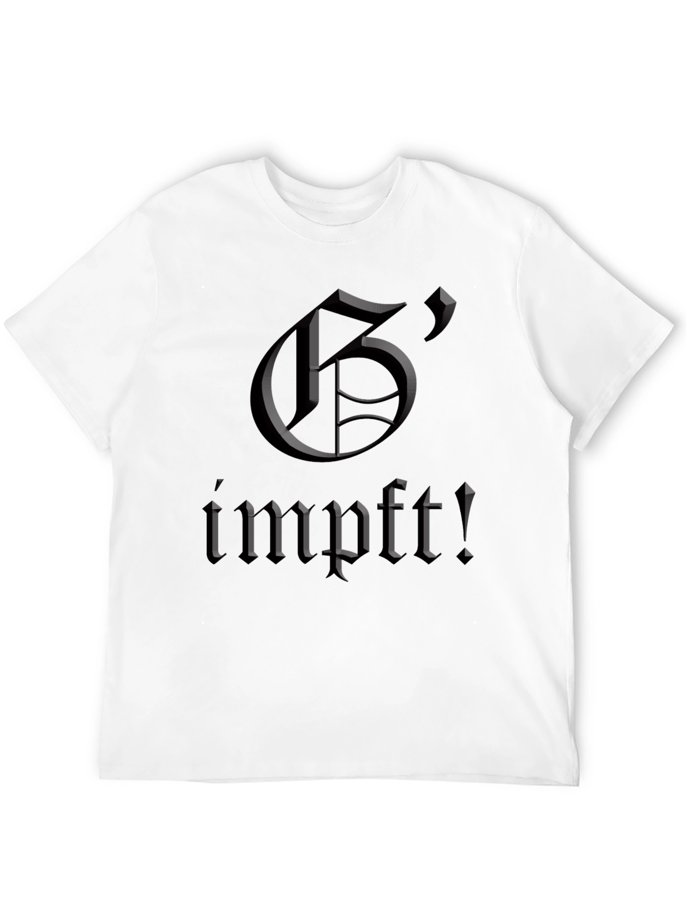 Black Graphic Tee - "Geimpft!" - Black view 12