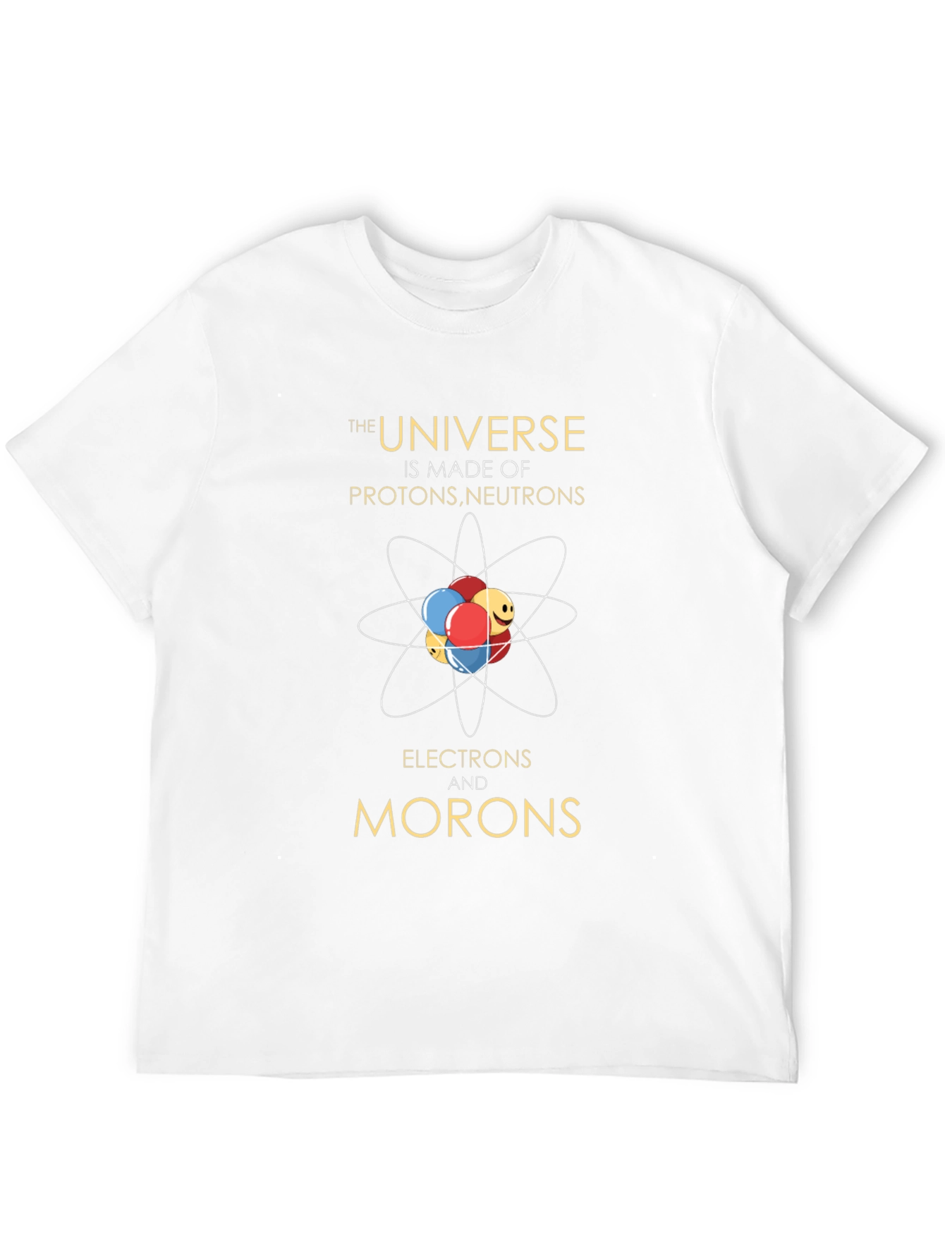 Black Funny Science T-Shirt - Universe Made of Morons view 12