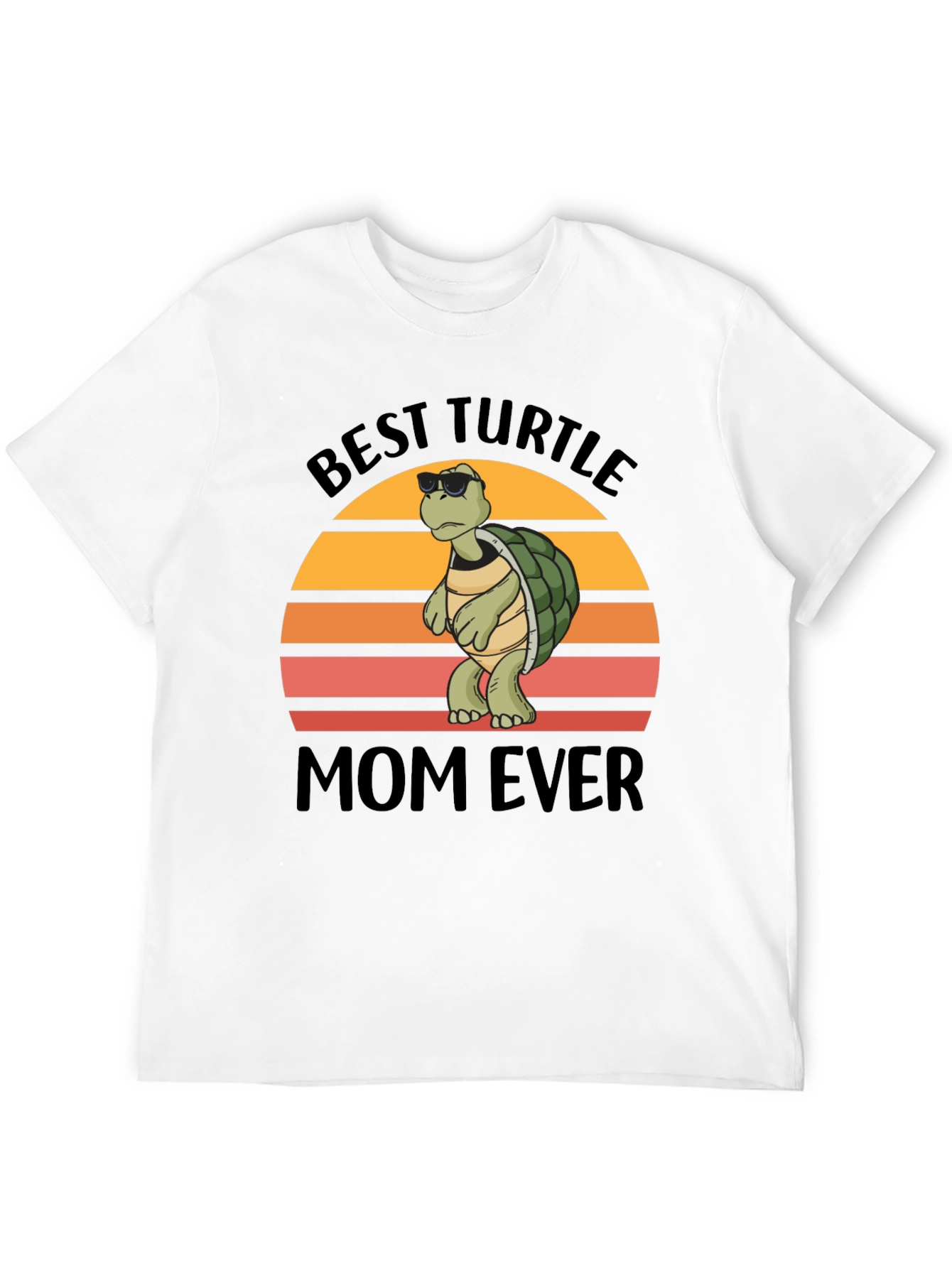 Black Best Turtle Mom Ever T-Shirt view 12