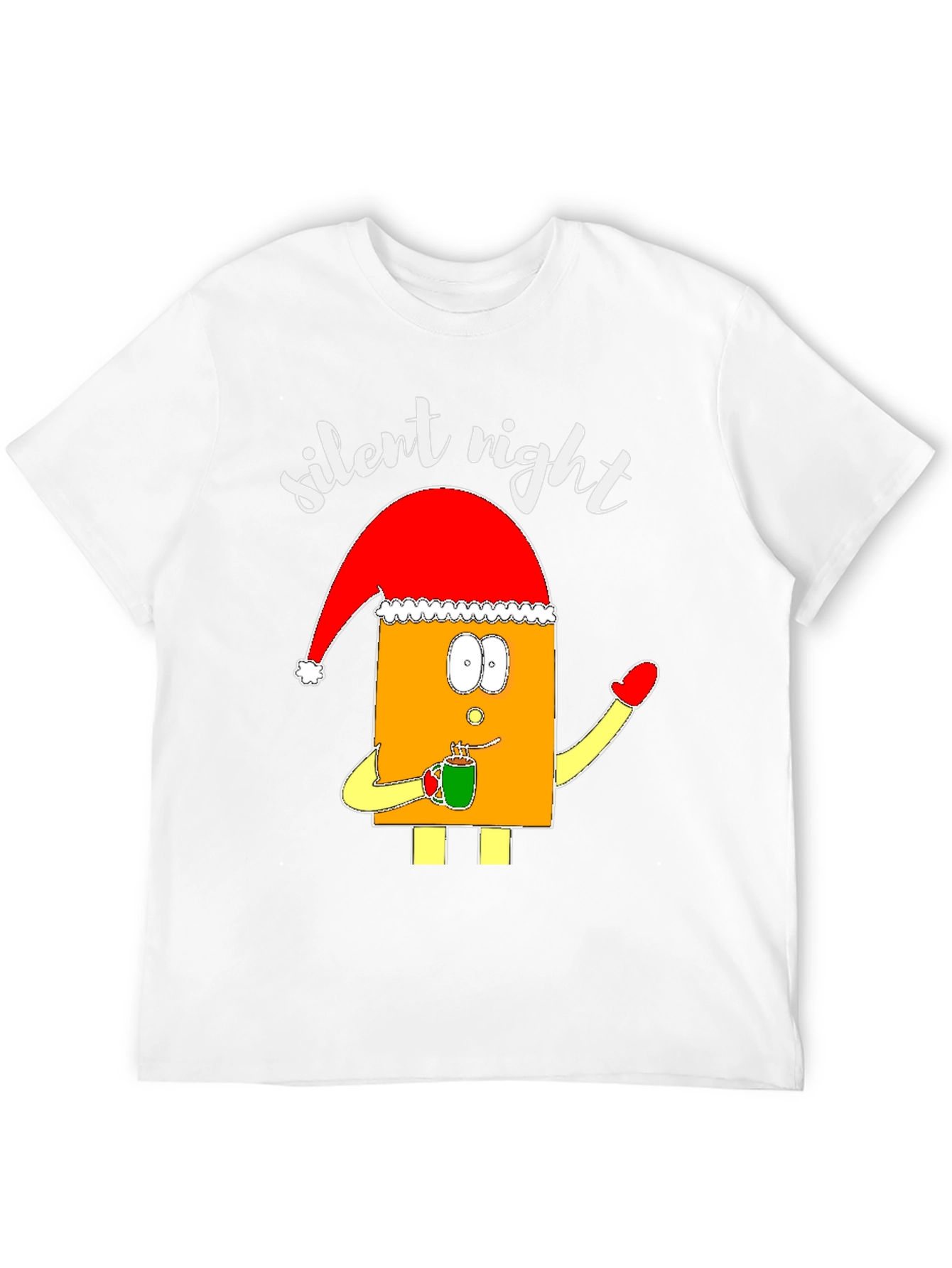 Black Silent Night Christmas Graphic Tee view 12