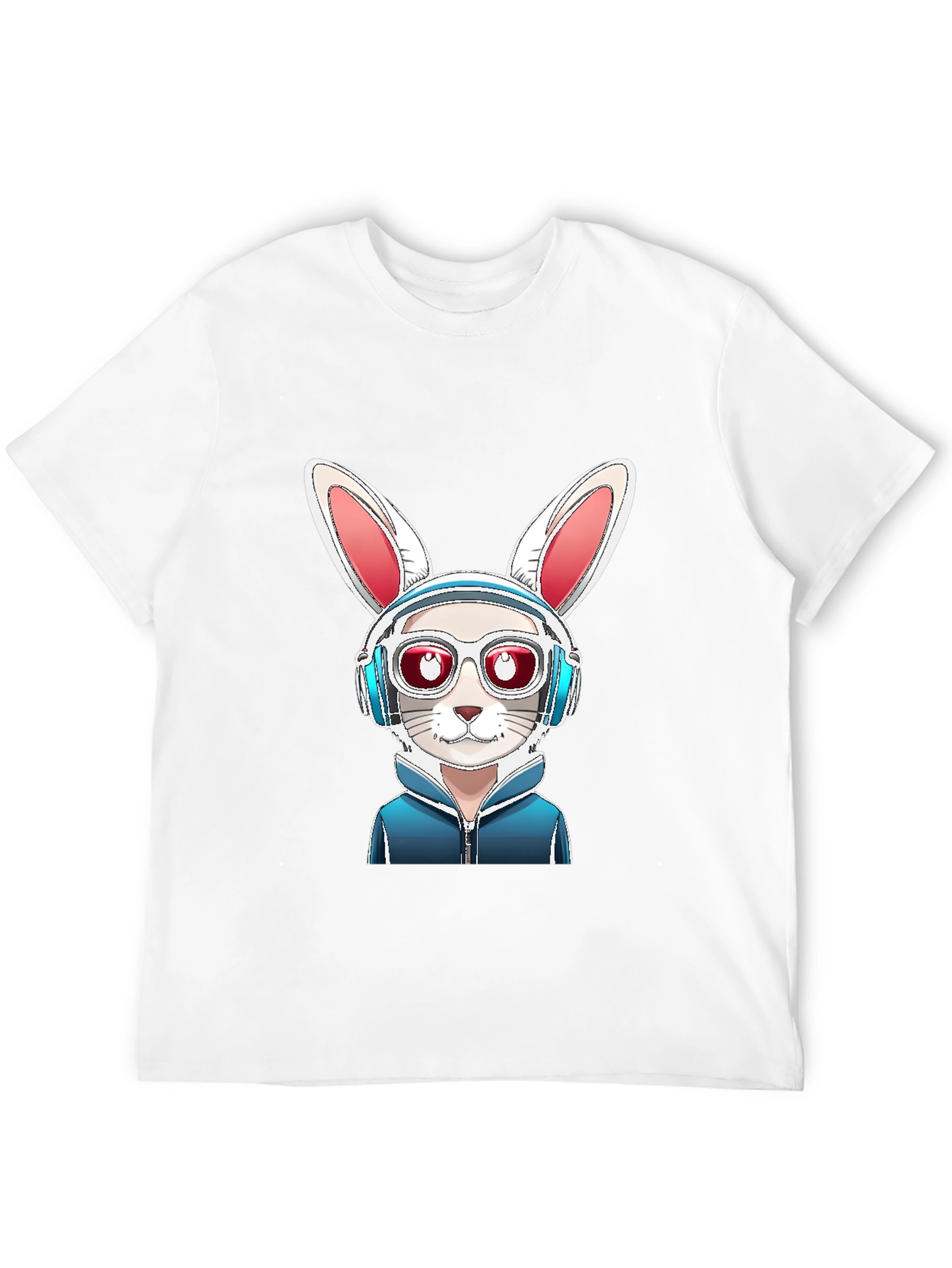 Black Cool Rabbit Graphic Tee - Urban Style view 12