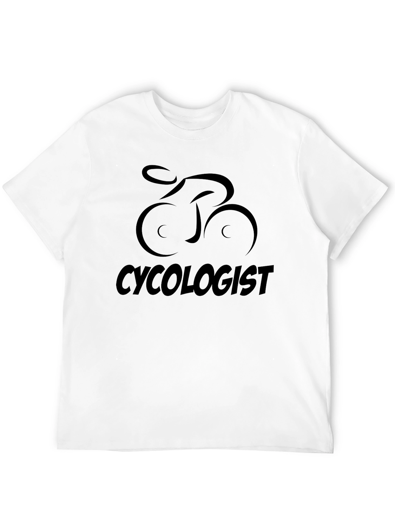 Black Cyclologist Graphic Tee - Bicycle Lover Shirt view 12