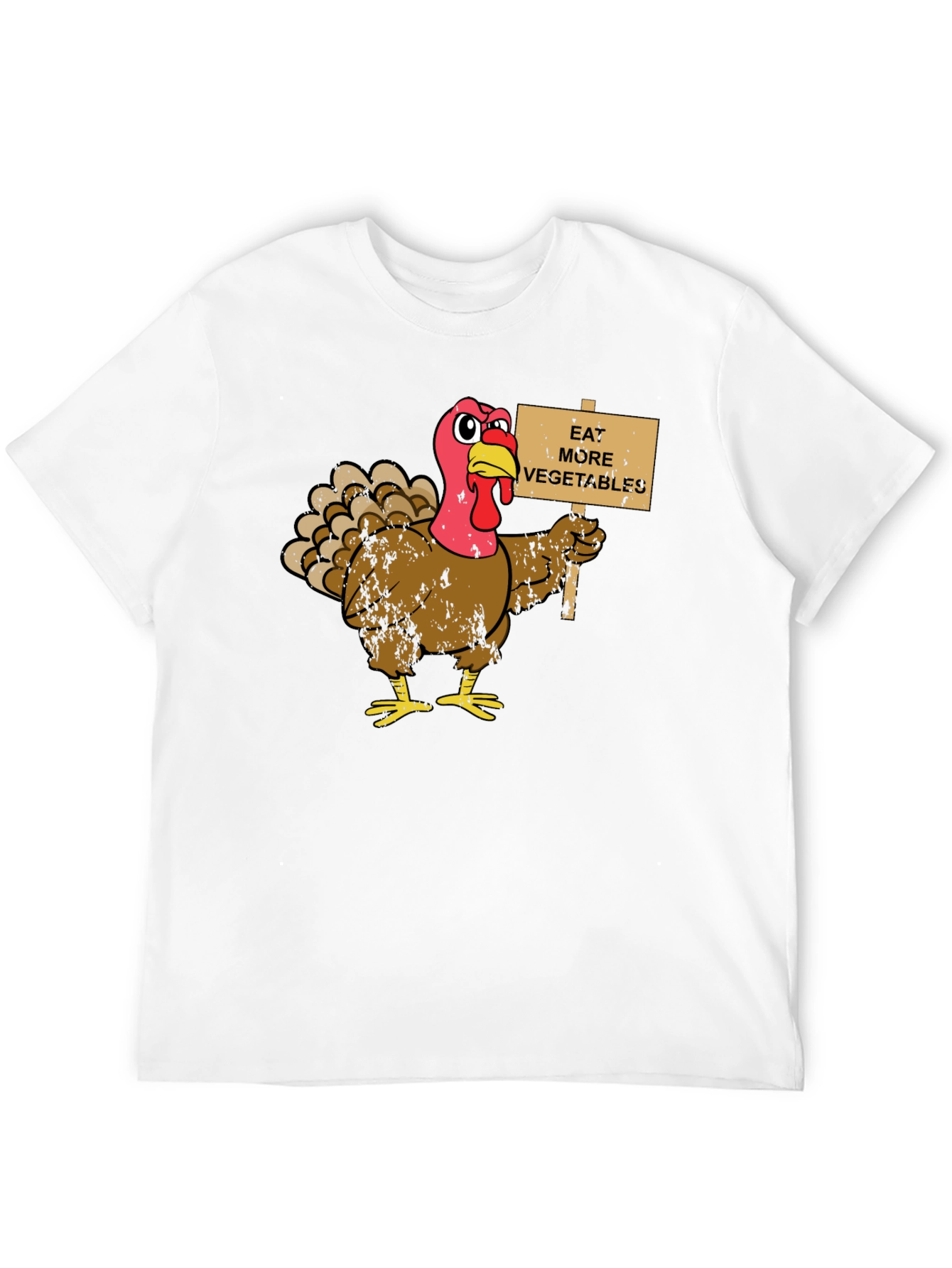 Black Eat More Vegetables Turkey Graphic T-Shirt view 12