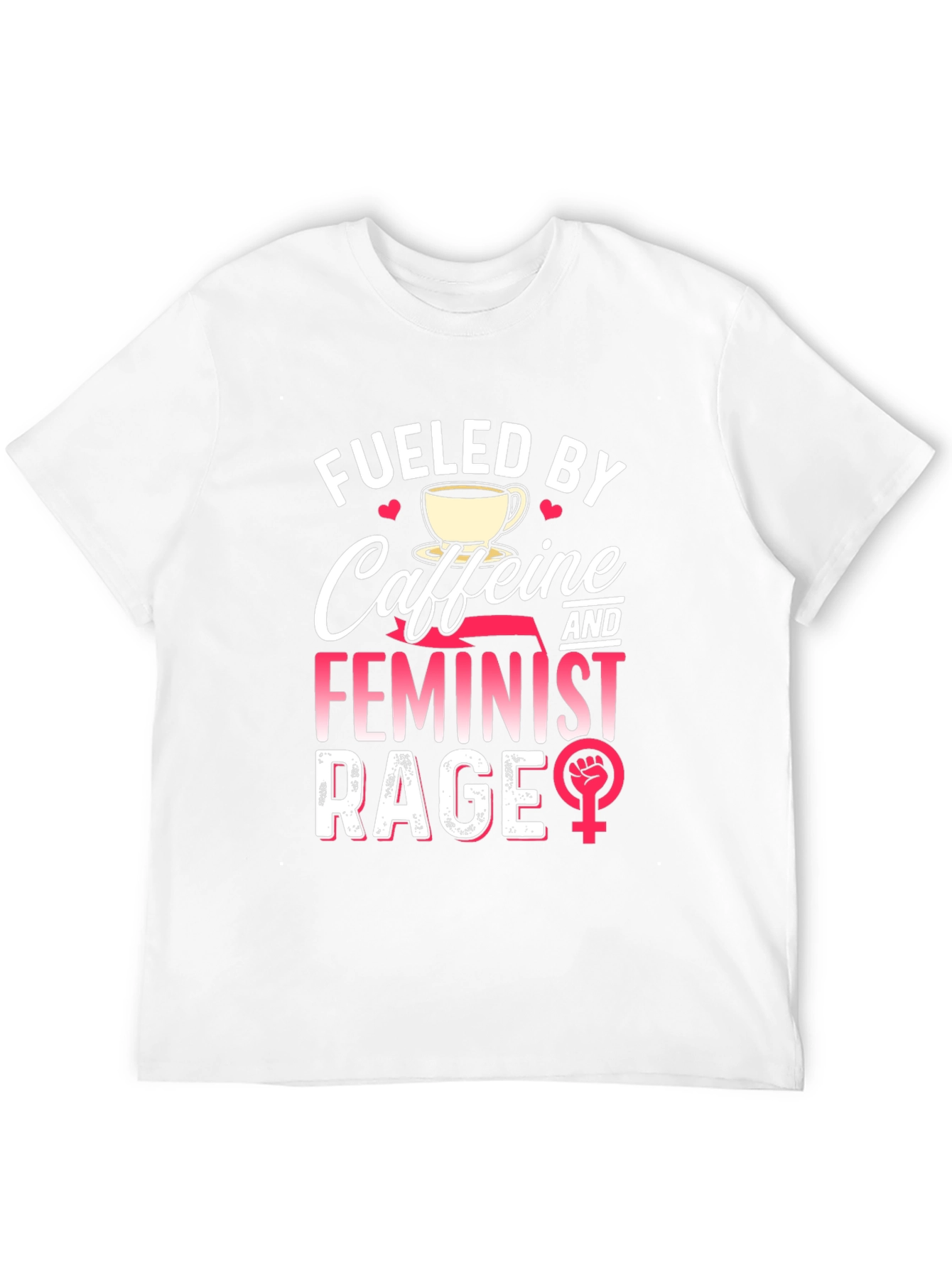Black Fueled By Caffeine Feminist Rage Graphic Tee view 12
