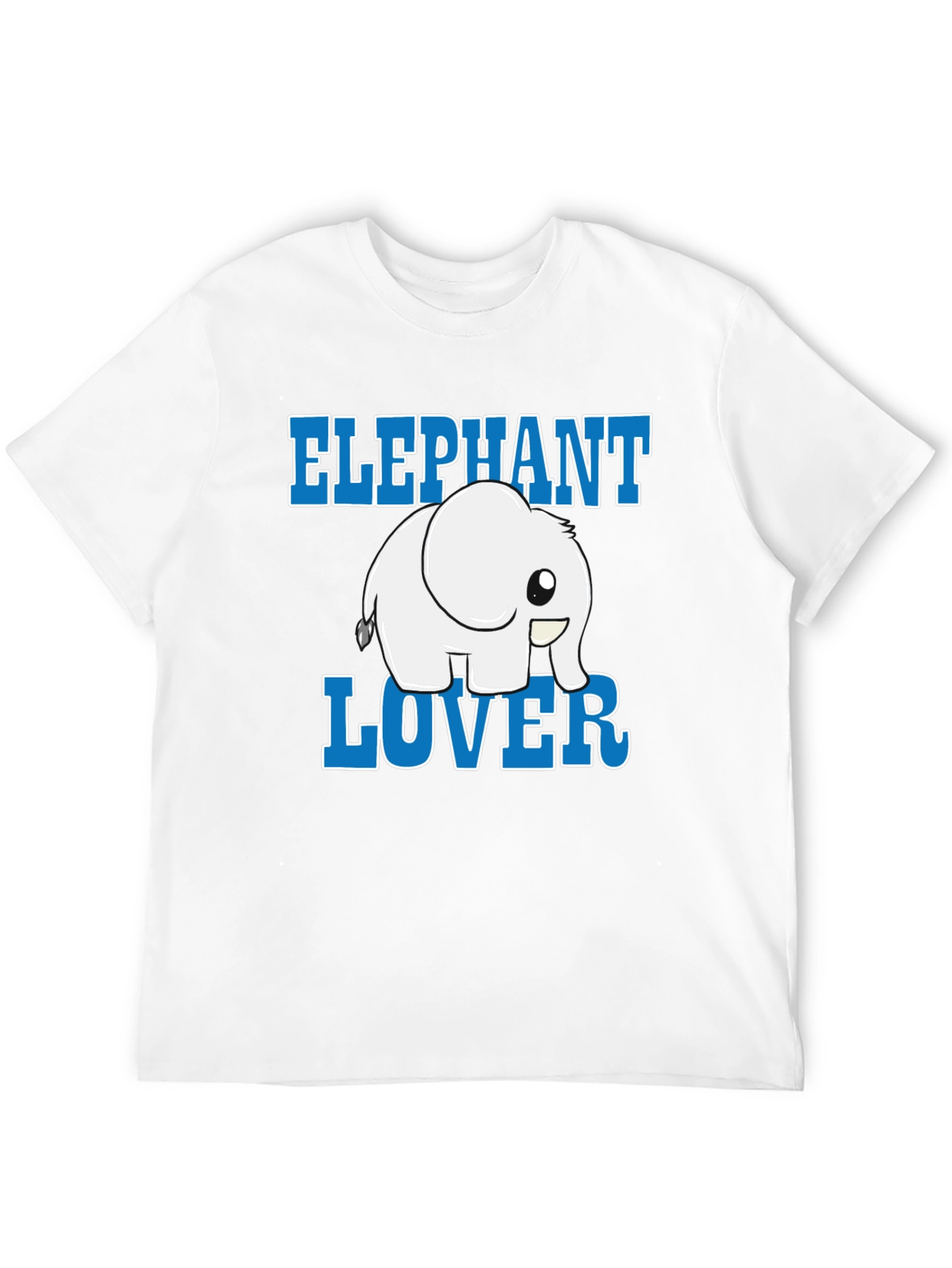 Black Elephant Lover Cartoon Graphic Black T-Shirt view 12