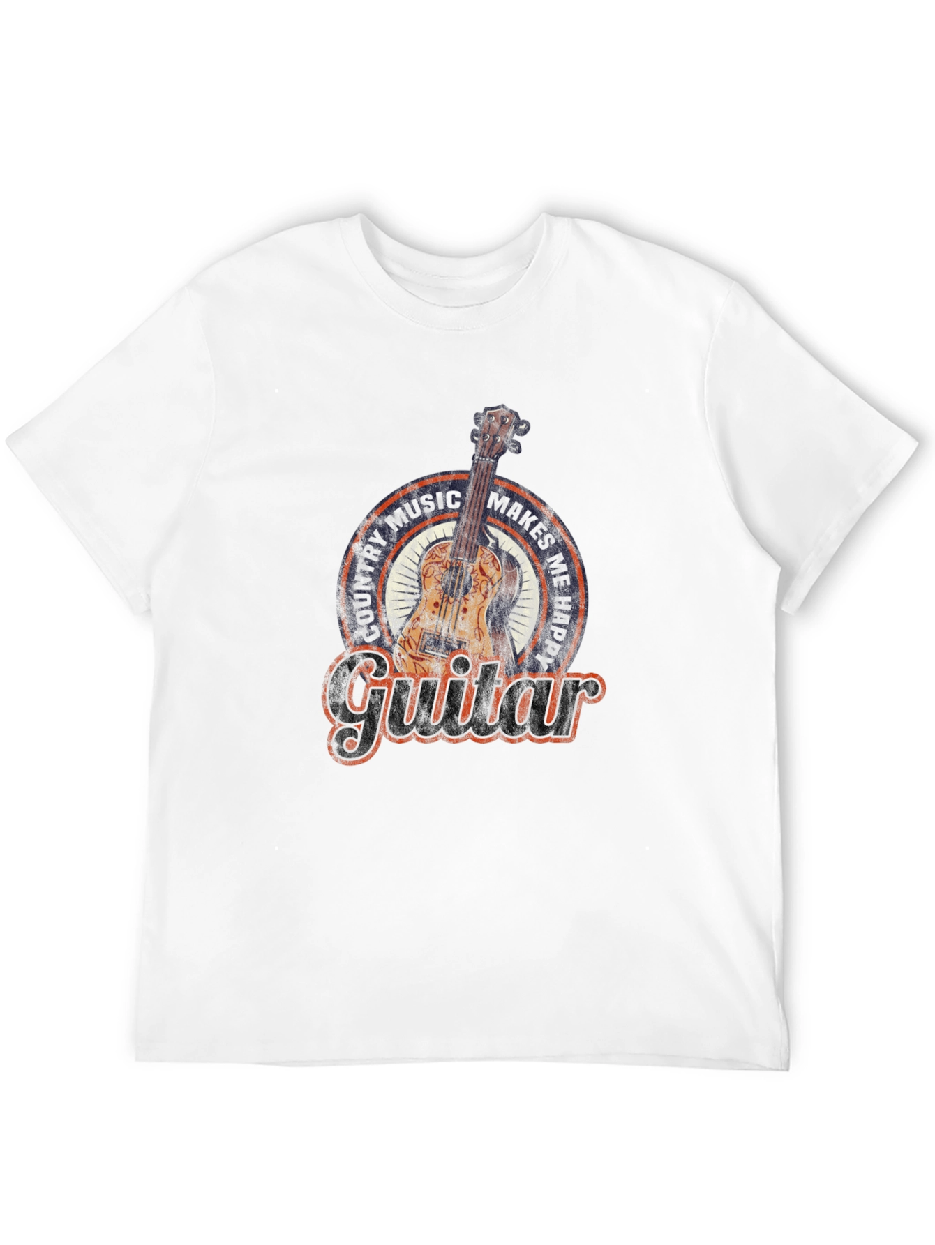 Black Country Music Guitar T-Shirt view 12