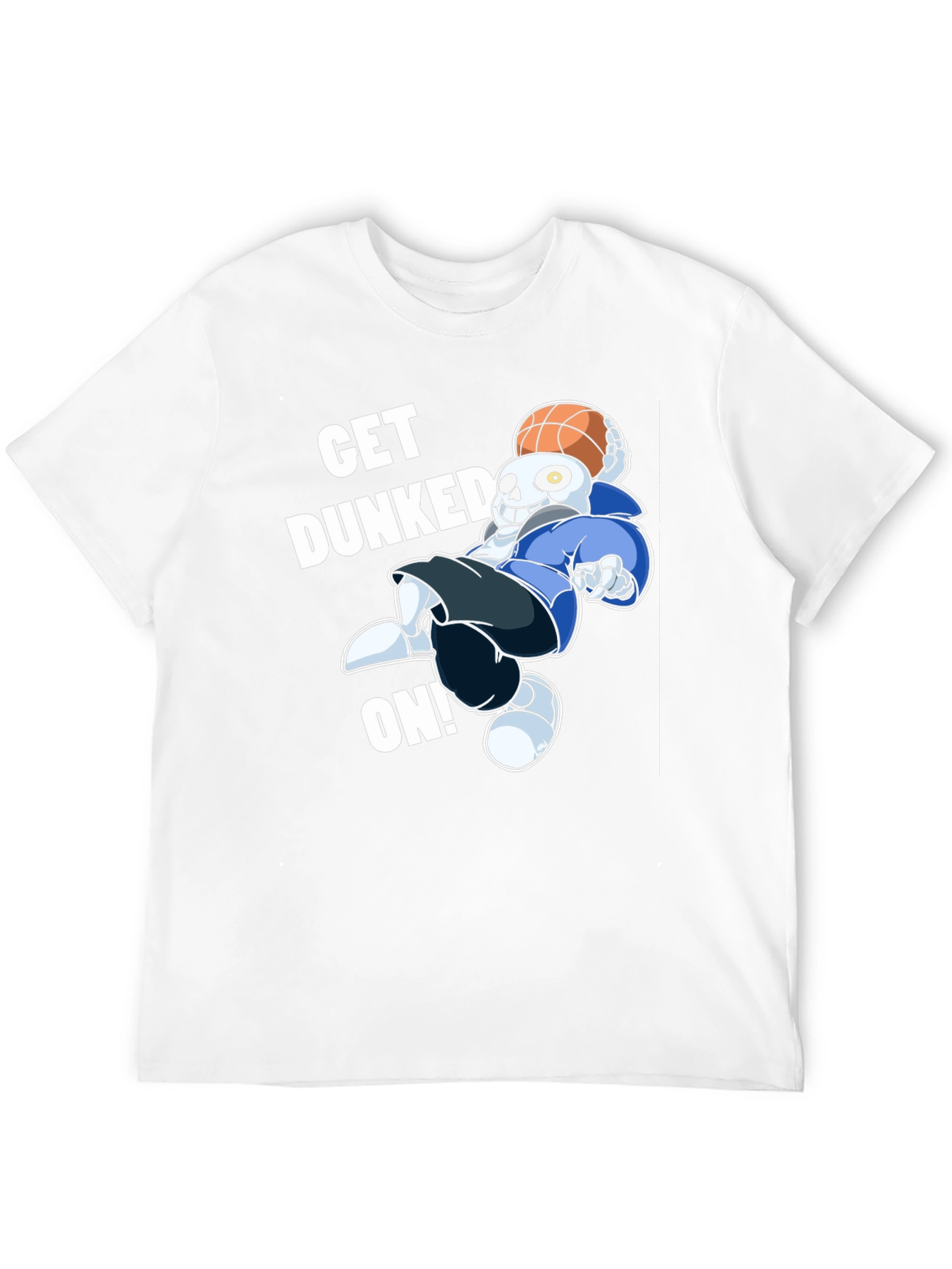 Black Get Dunked On! Novelty Graphic T-Shirt view 12