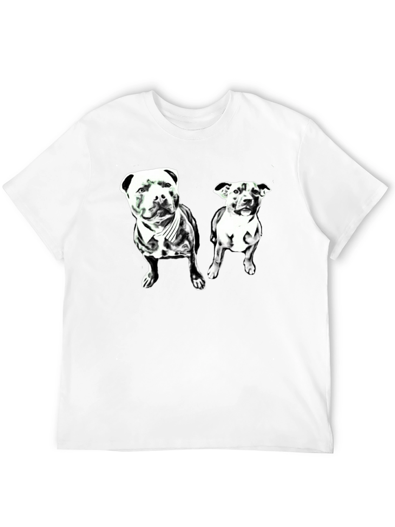 Black Dog Lover T-Shirt - Black Crew Neck with Pitbull Graphic view 12