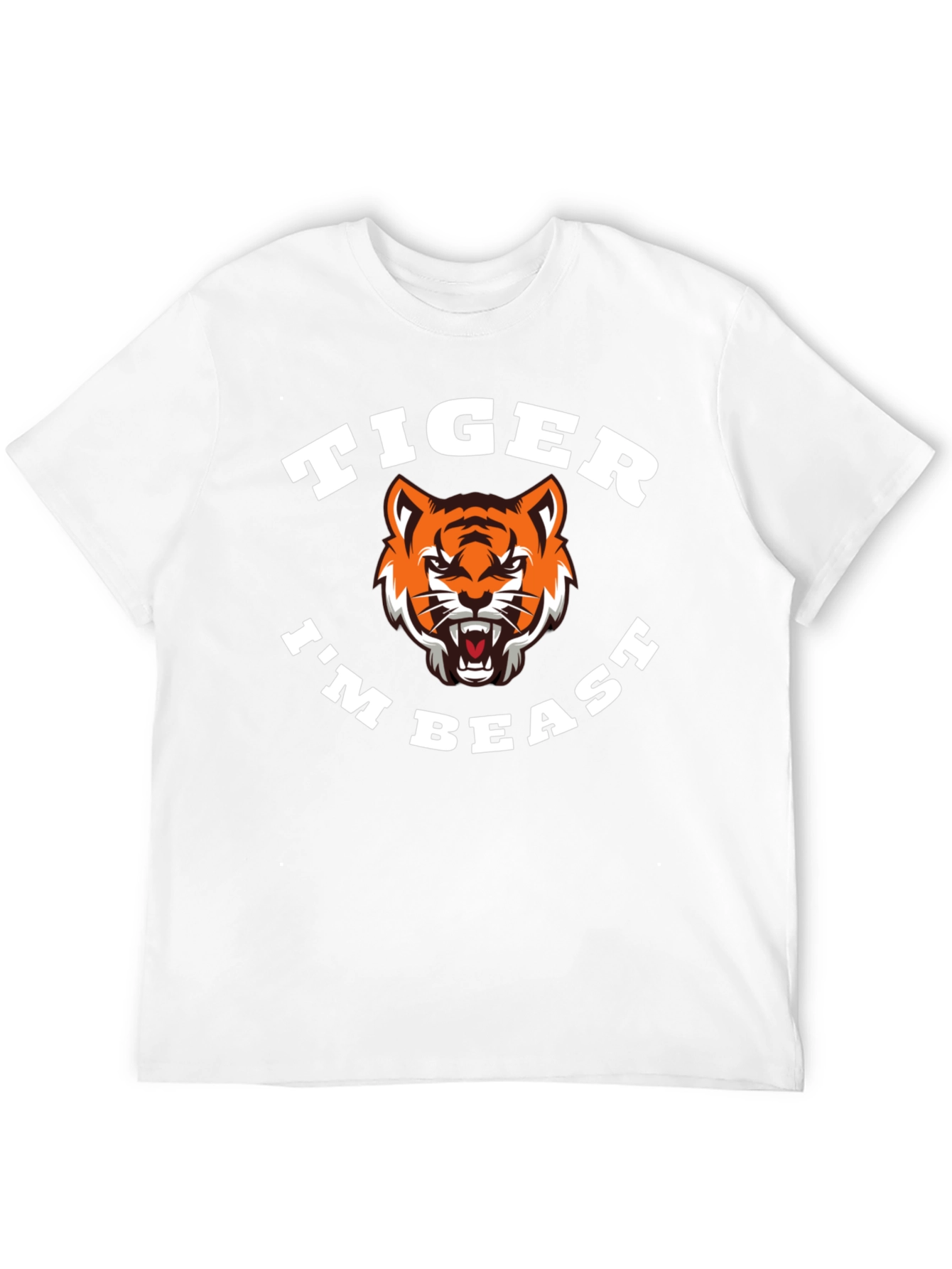 Black Tiger I'm Beast Graphic T-Shirt - Black view 12