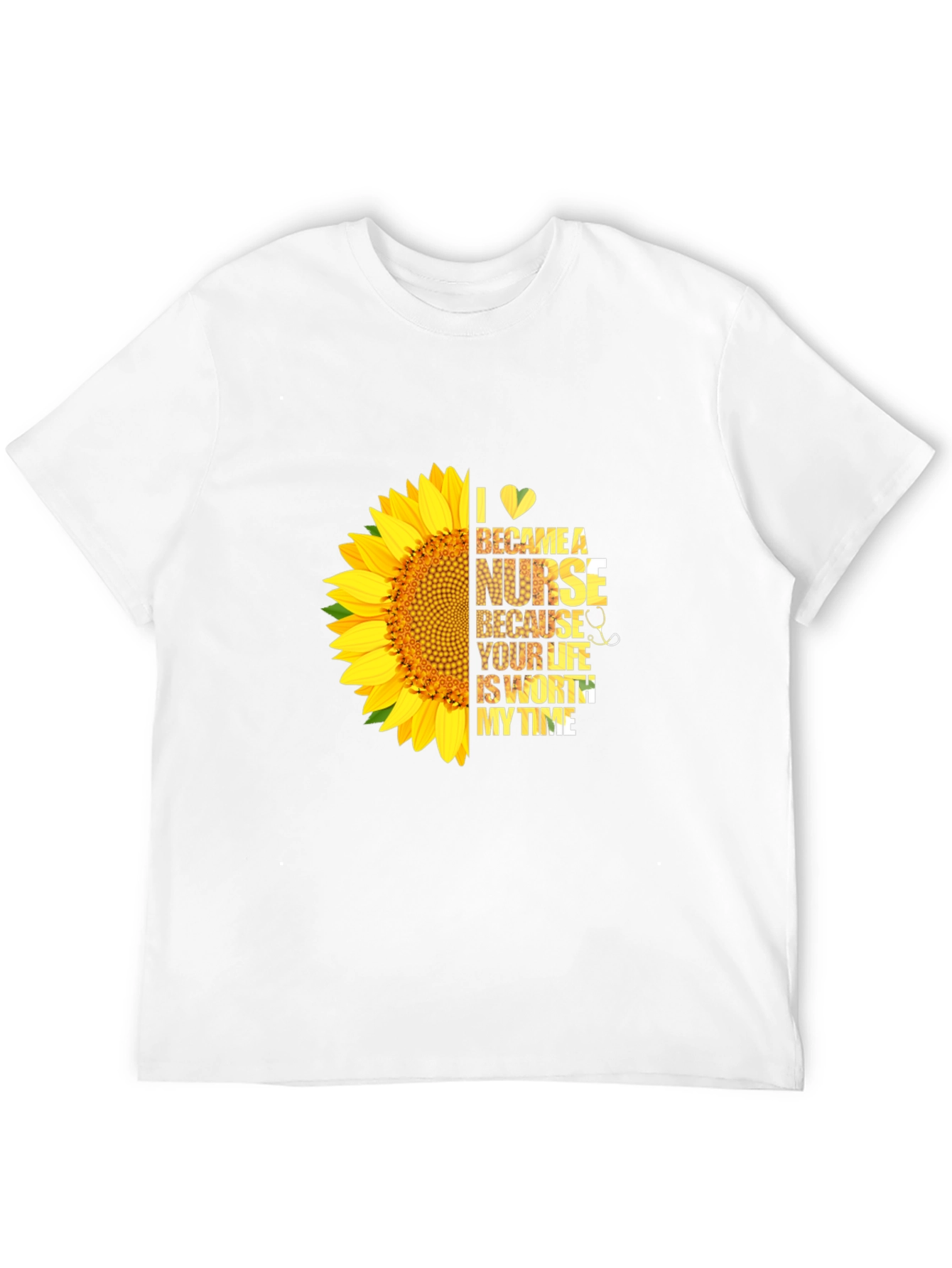 Black Nurse Sunflower Graphic Tee - Black view 12