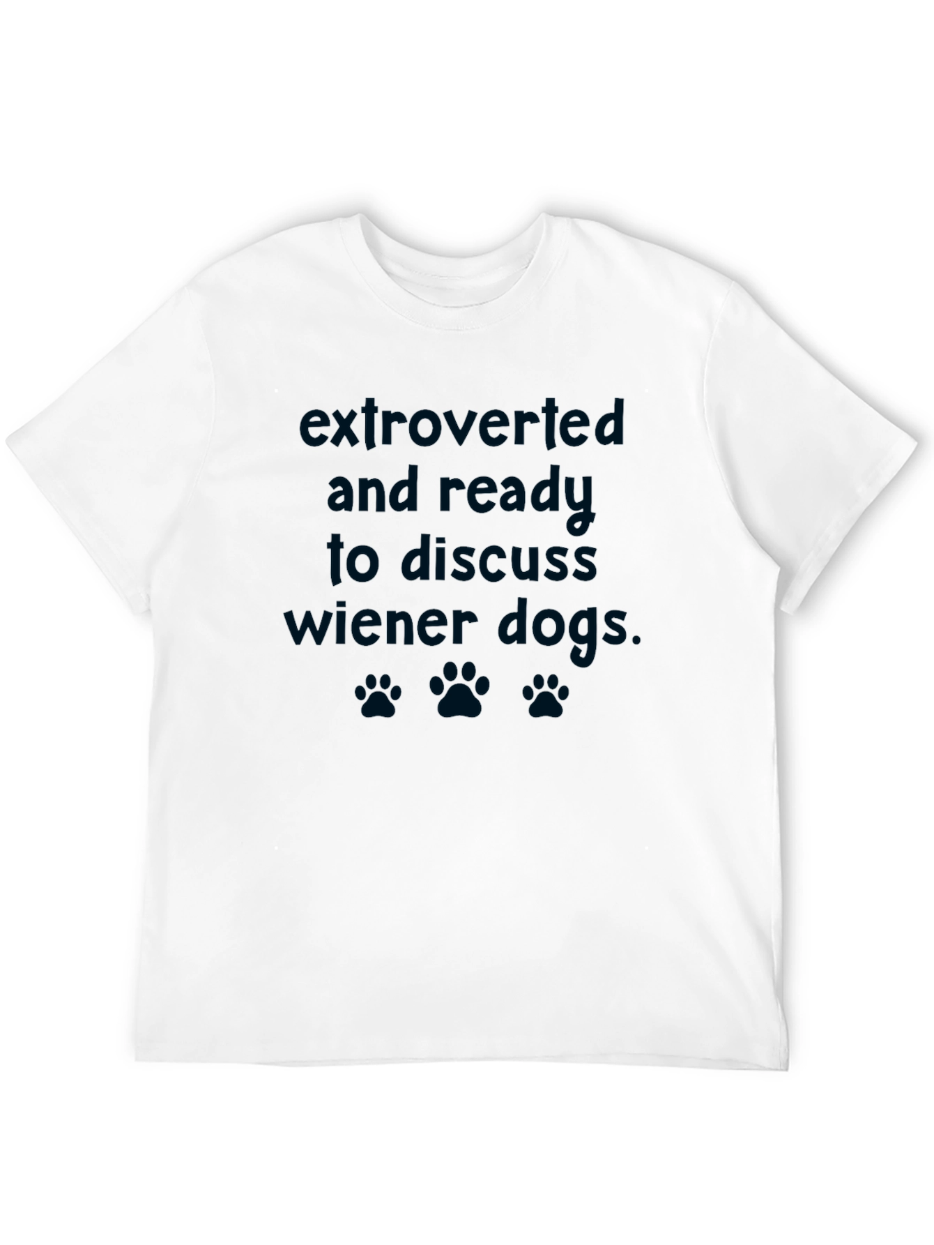 Extroverted Wiener Dog Graphic Tee - Novelty T-Shirt - 12