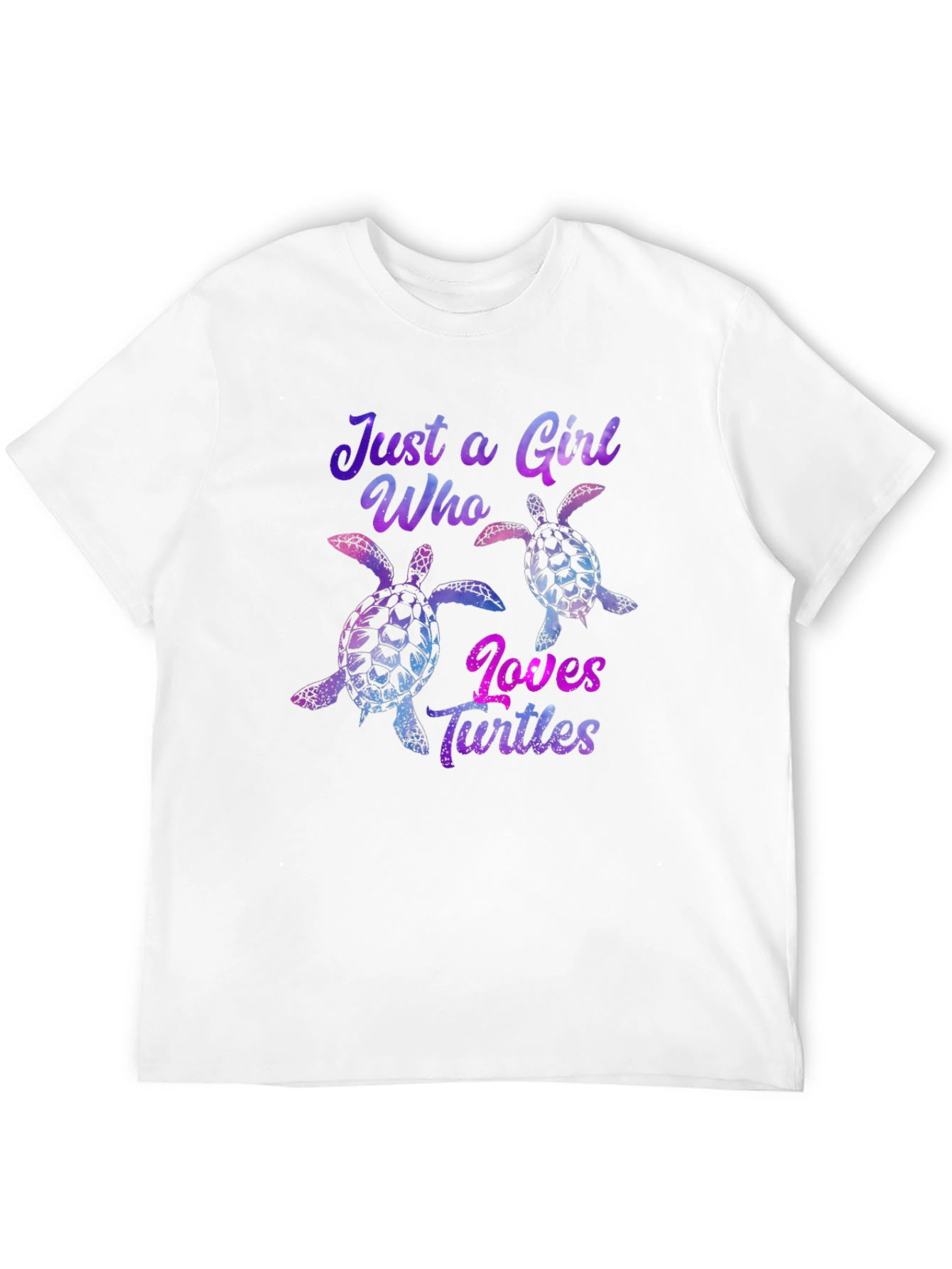 Black Just a Girl Who Loves Turtles Black T-Shirt view 12
