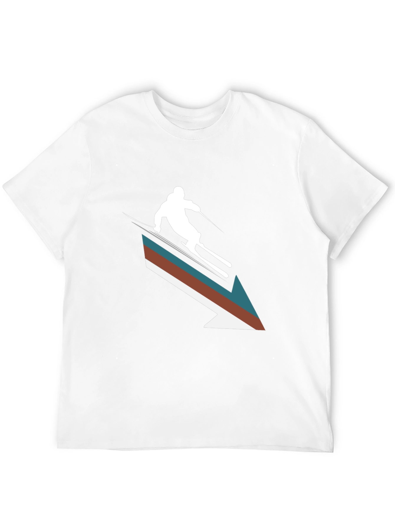 Black Retro Ski Arrow T-Shirt - Stylish Winter Apparel view 12