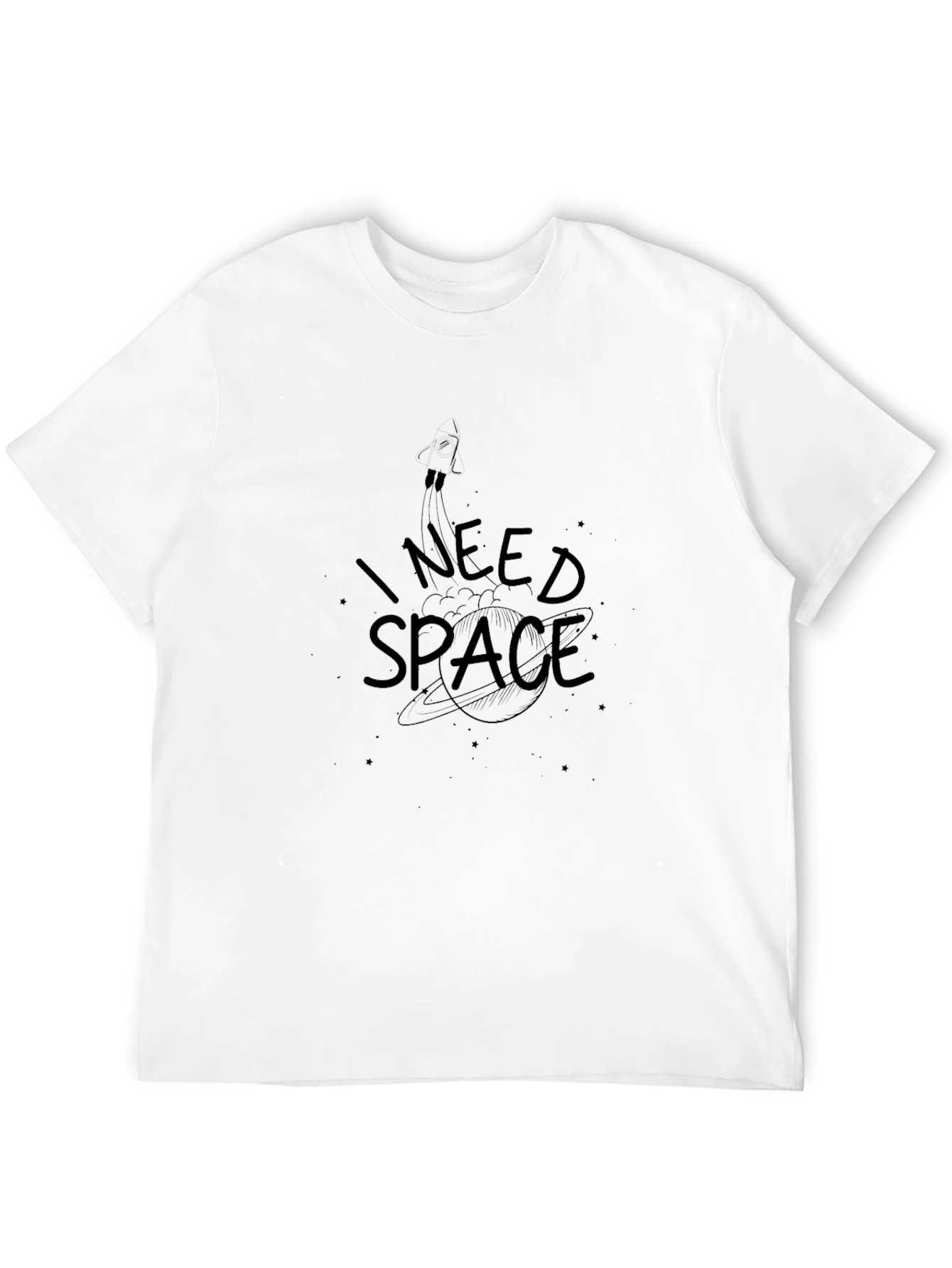Black I Need Space Graphic T-Shirt - Stylish Comfort view 12