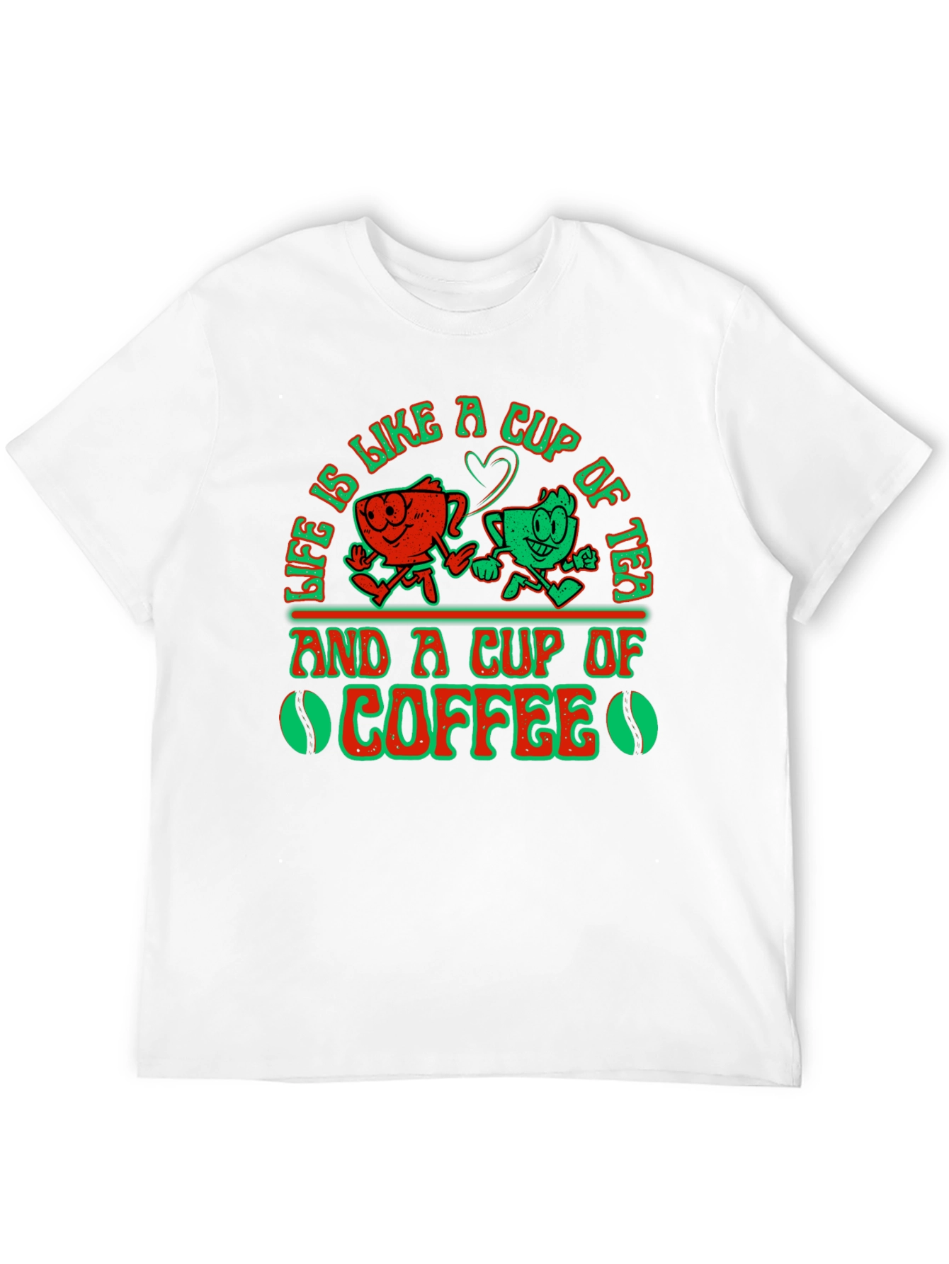 Black Life Is Like A Cup of Tea and Coffee Graphic T-Shirt view 12