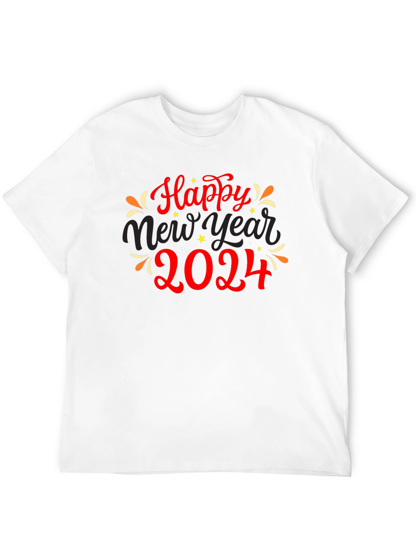 Black Happy New Year 2024 Graphic Tee view 12