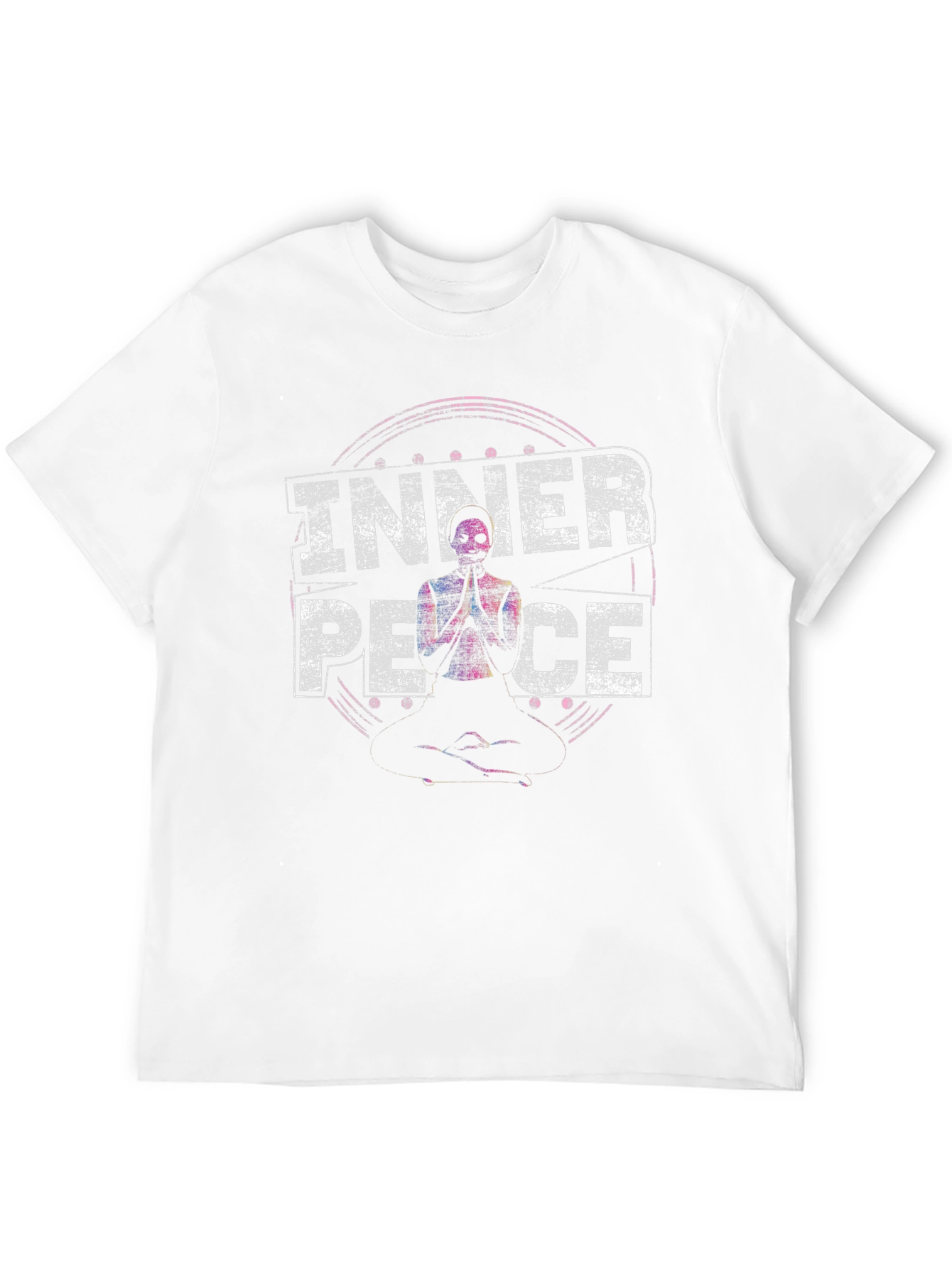 Black Inner Peace Graphic Tee - Meditating Skeleton view 12