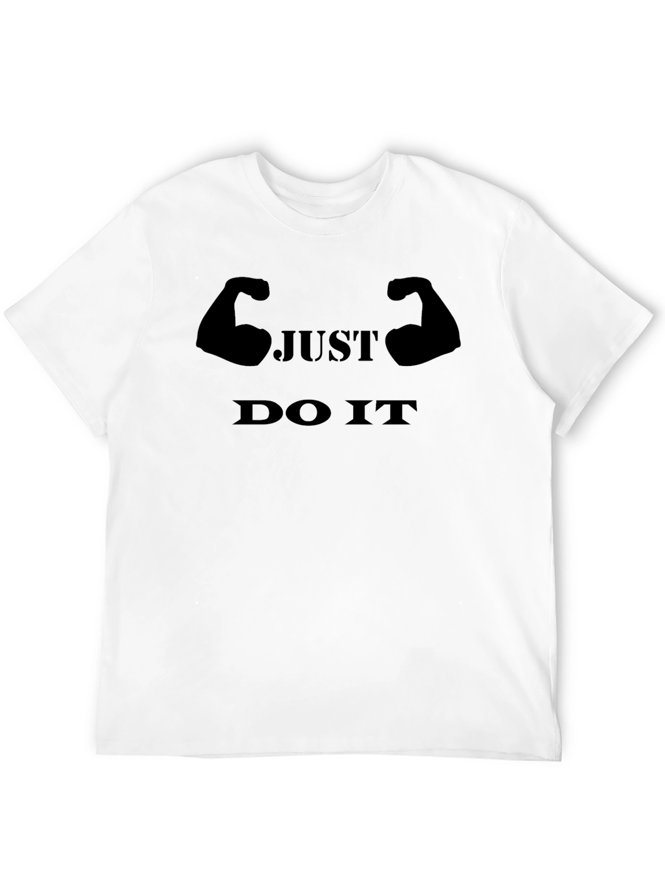 Black Just Do It Black Graphic Tee - Gym Motivation Shirt view 12