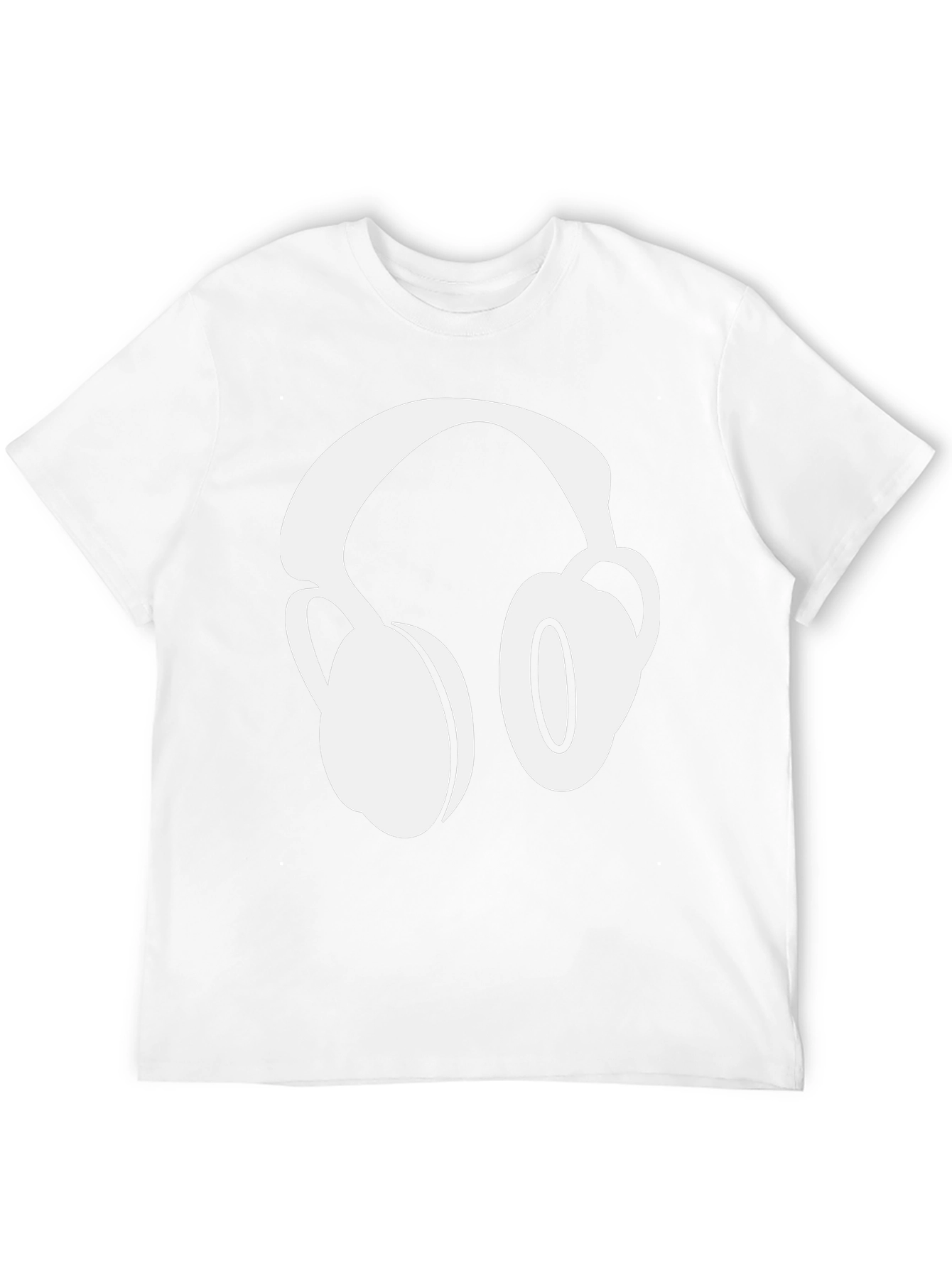 Black Headphones Graphic Black T-Shirt view 12