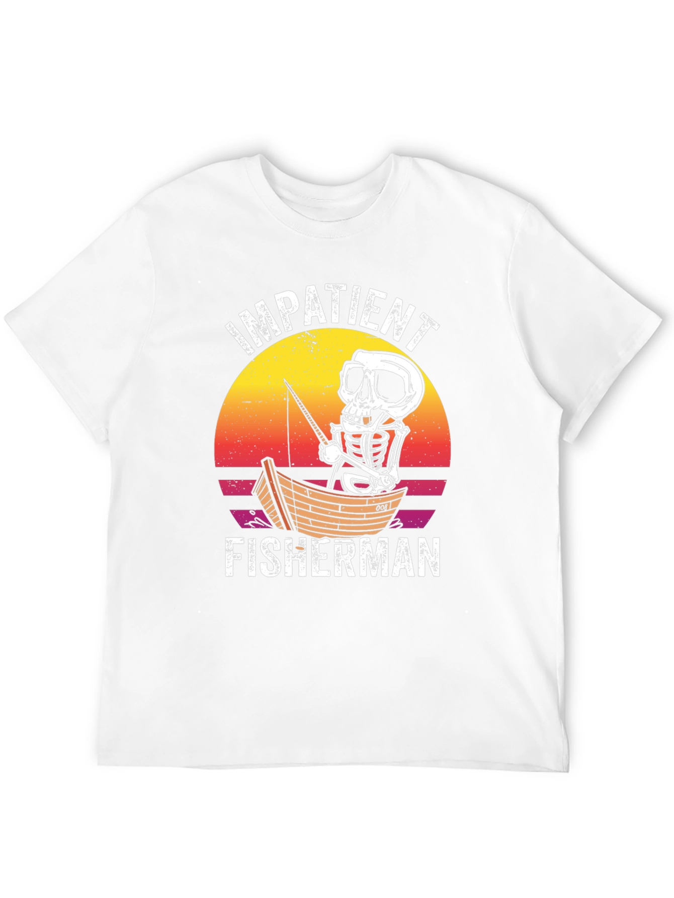 Black Impatient Fisherman Graphic T-Shirt view 12