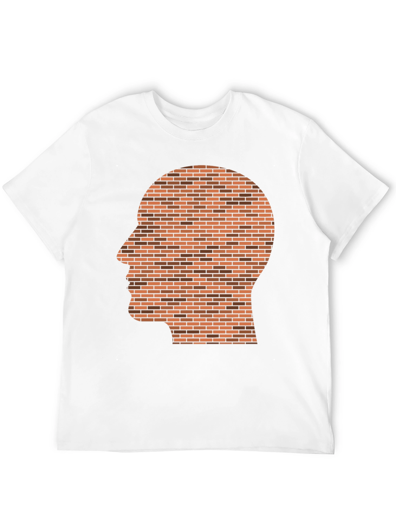 Black Brick Head Graphic T-Shirt - Unique Novelty Design view 12