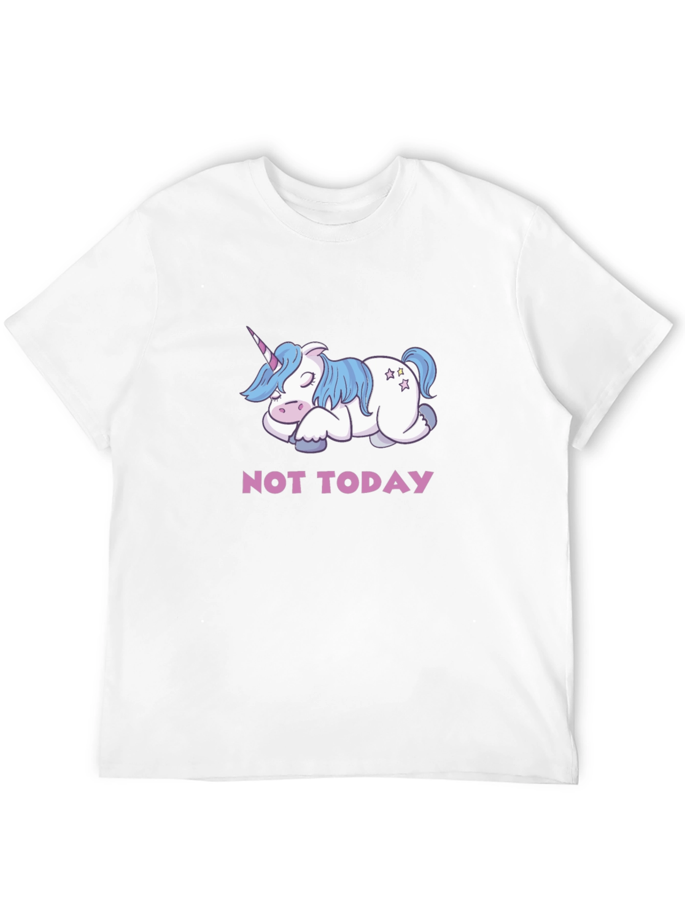 Black Not Today Unicorn T-Shirt - Cute & Funny Tee view 12