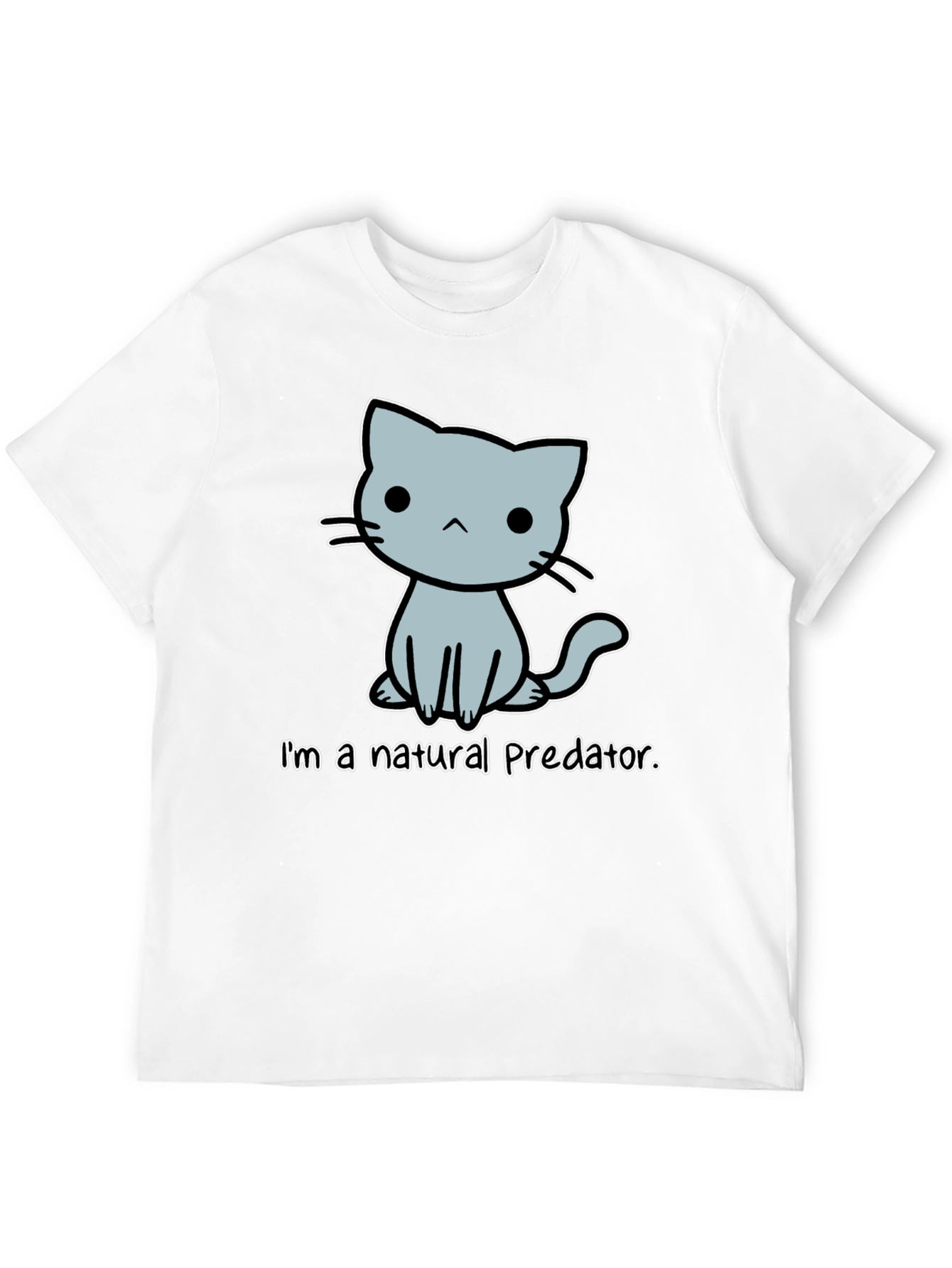 Black Natural Predator Cat Graphic Tee - Unisex Cotton T-Shirt view 12