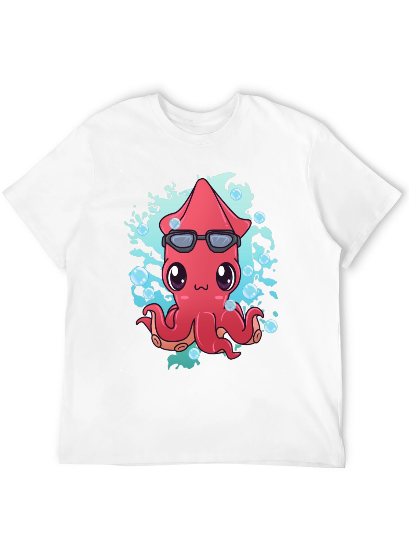 Black Cool Squid Graphic T-Shirt view 12