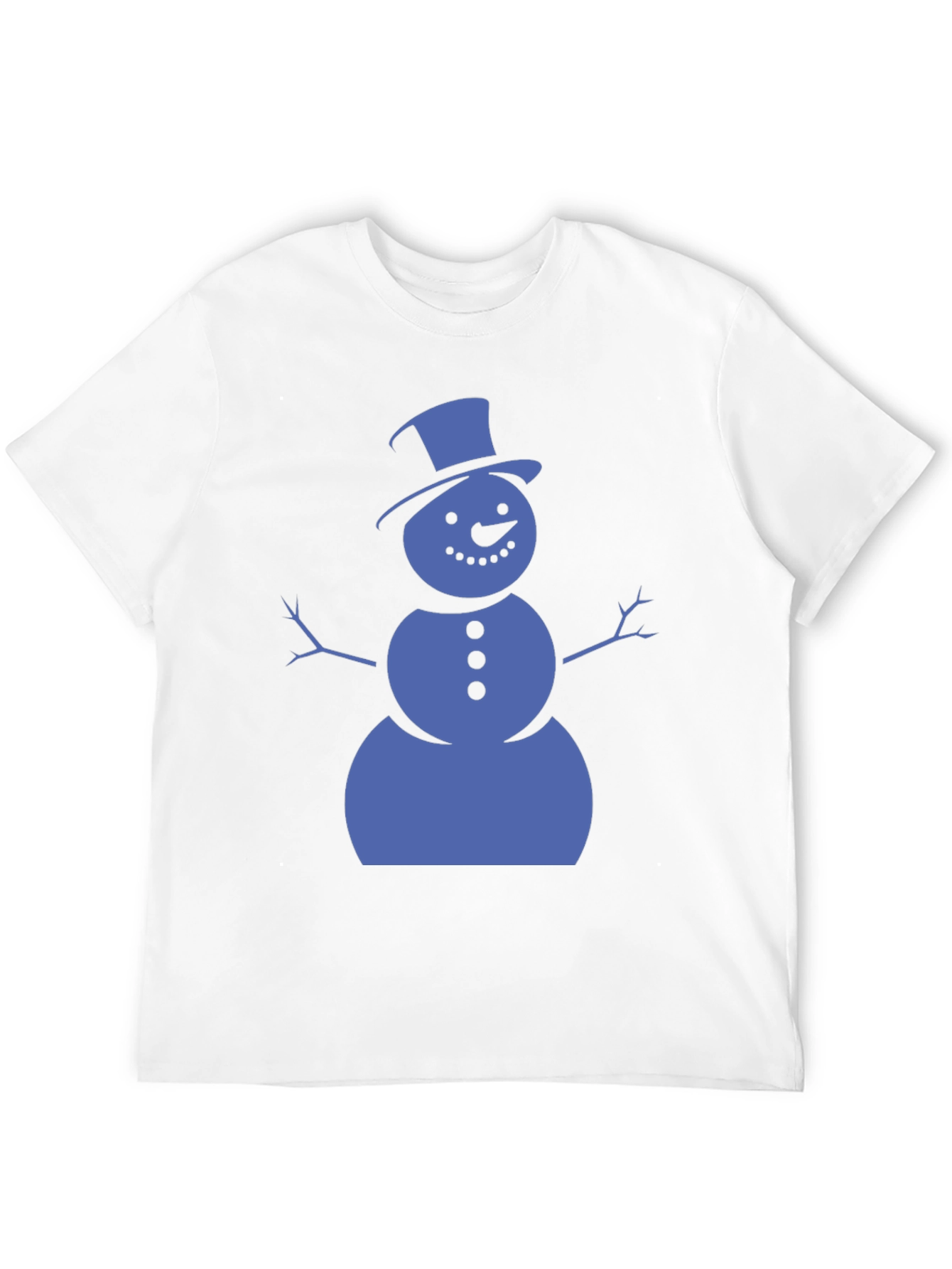 Black Snowman Graphic Tee - Black Cotton Shirt view 12