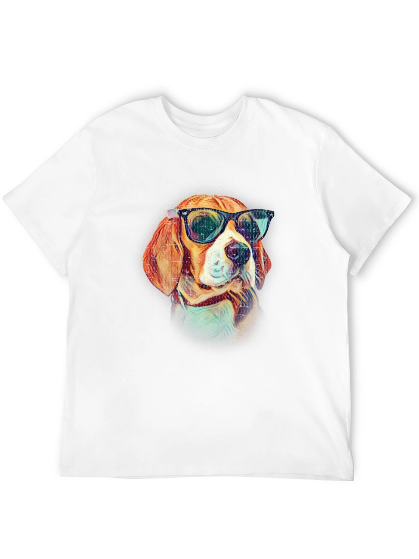 Black Cool Dog T-Shirt - Beagle with Sunglasses view 12