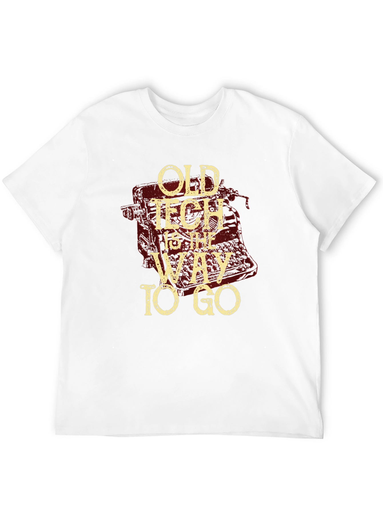 Black Old Tech is the Way to Go Graphic T-Shirt view 12